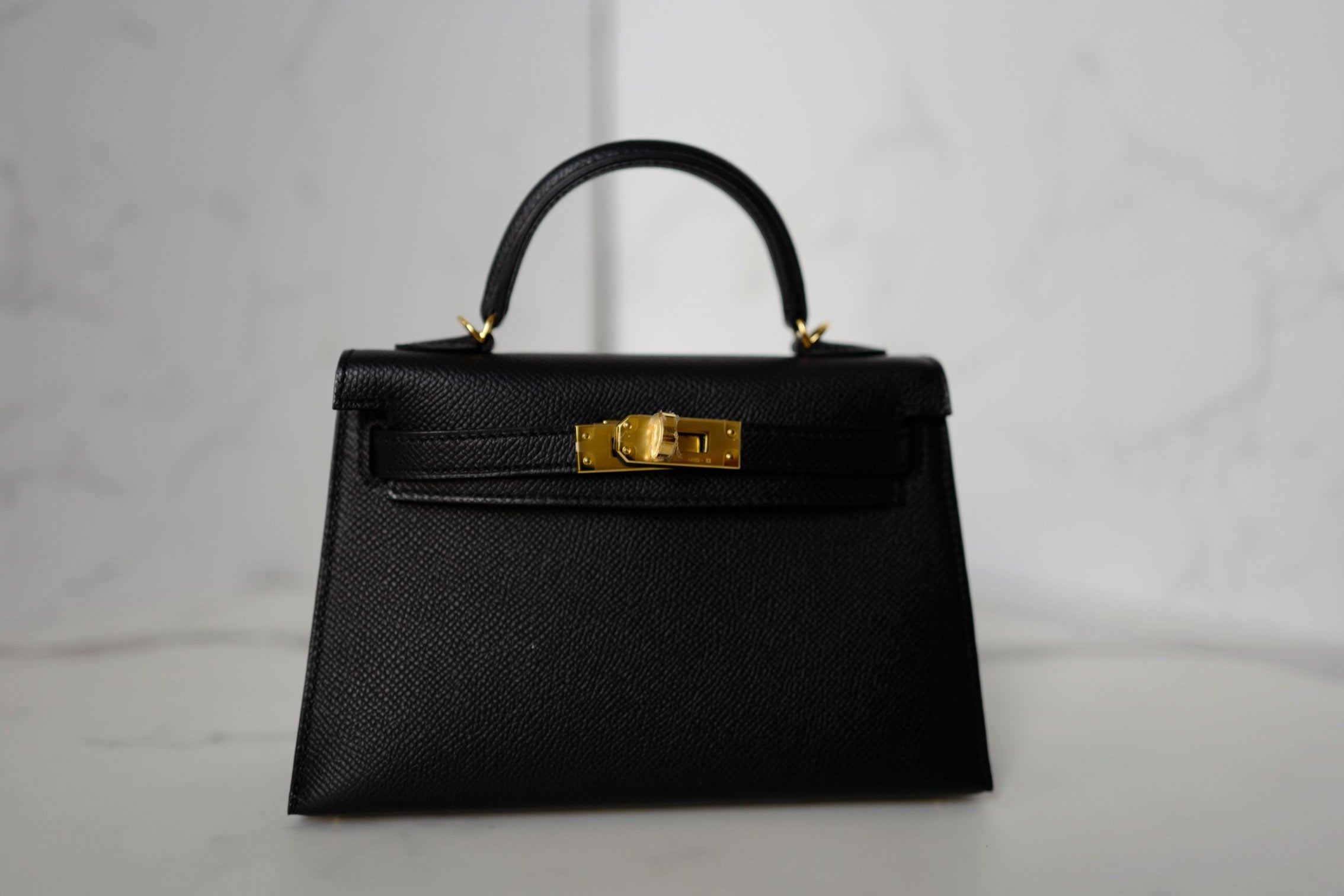 NEW Hermes Mini Kelly Black Epsom Leather Gold Hardware G Stamp 2026