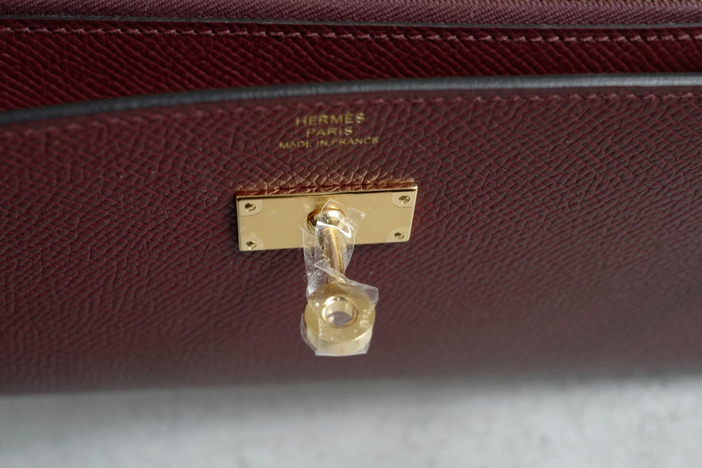 Hermès Kelly Classique To Go Wallet Rouge H Epsom Calfskin GHW G Stamp