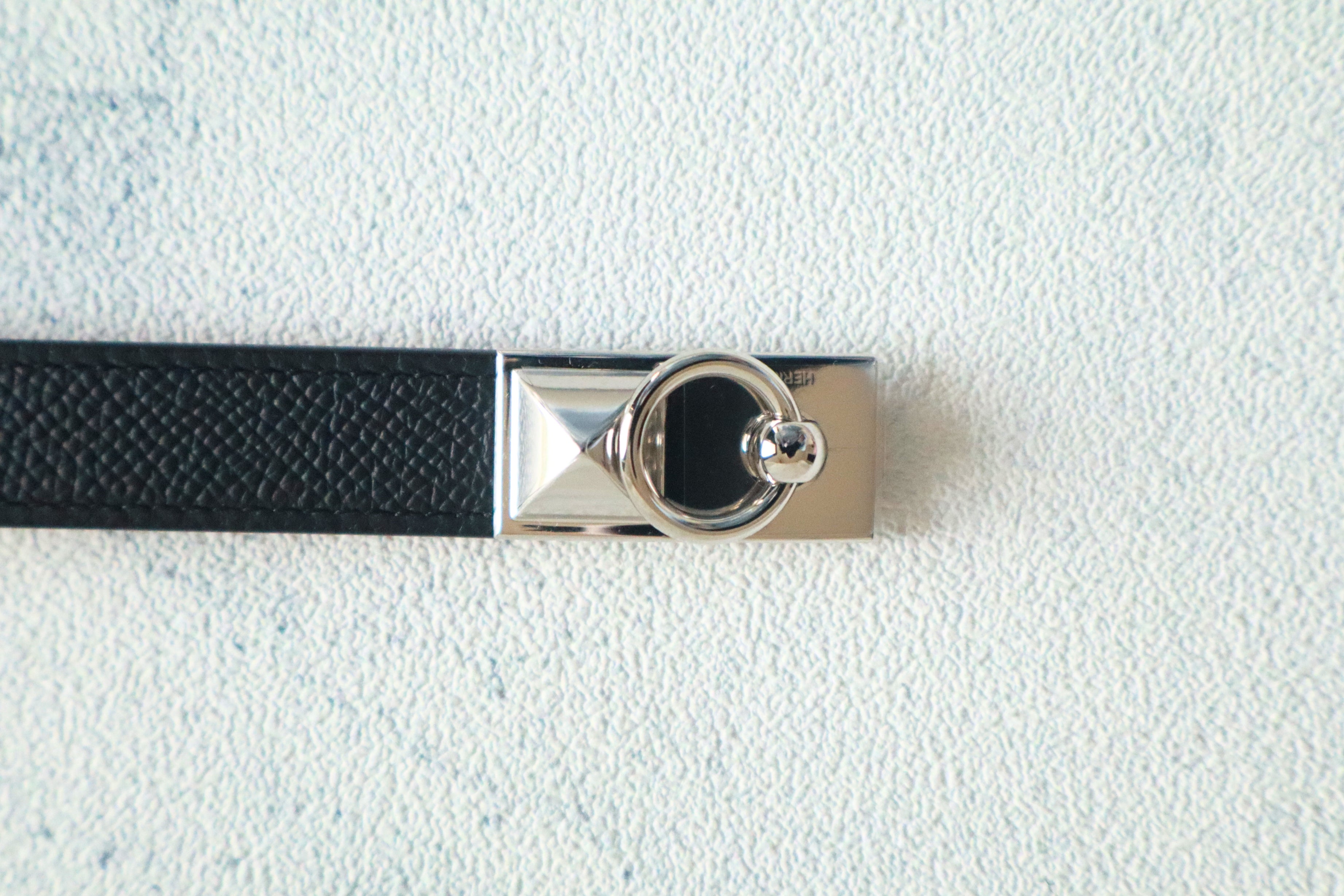 BNIB Hermes Rivale 18 Belt Epsom in Noir Palladium Hardware 2026