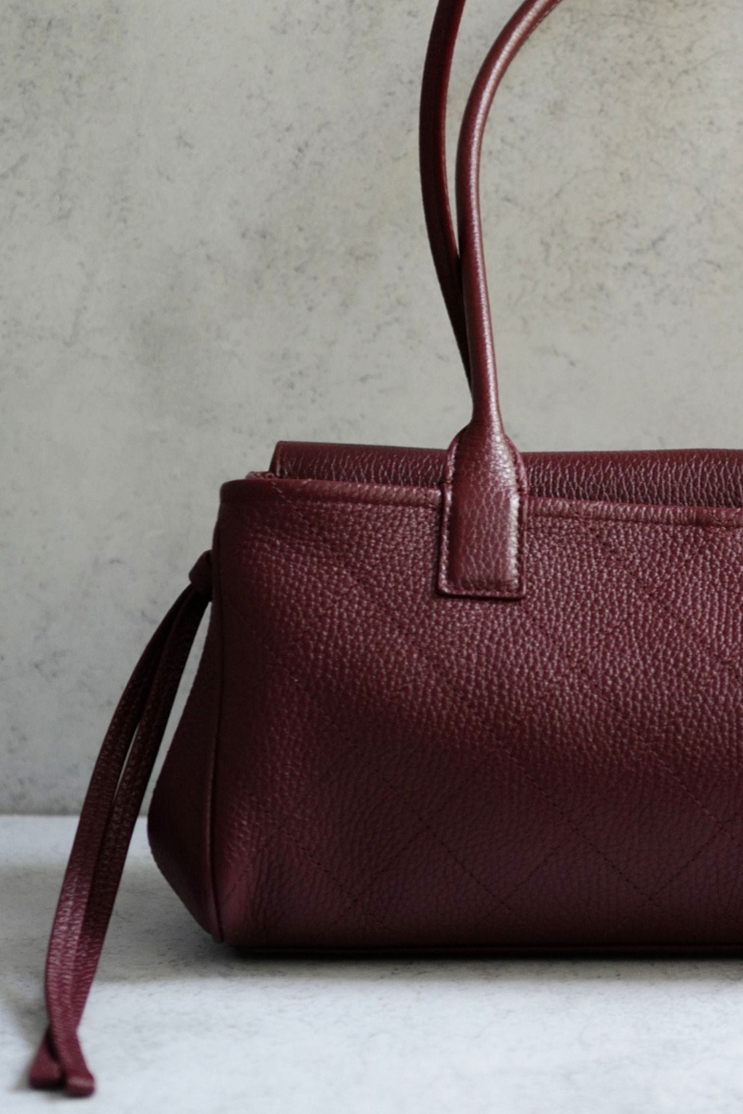 Chanel 26s Small Shopping Bag Matthieu Blazy Dark Burgundy Calfskin GHW