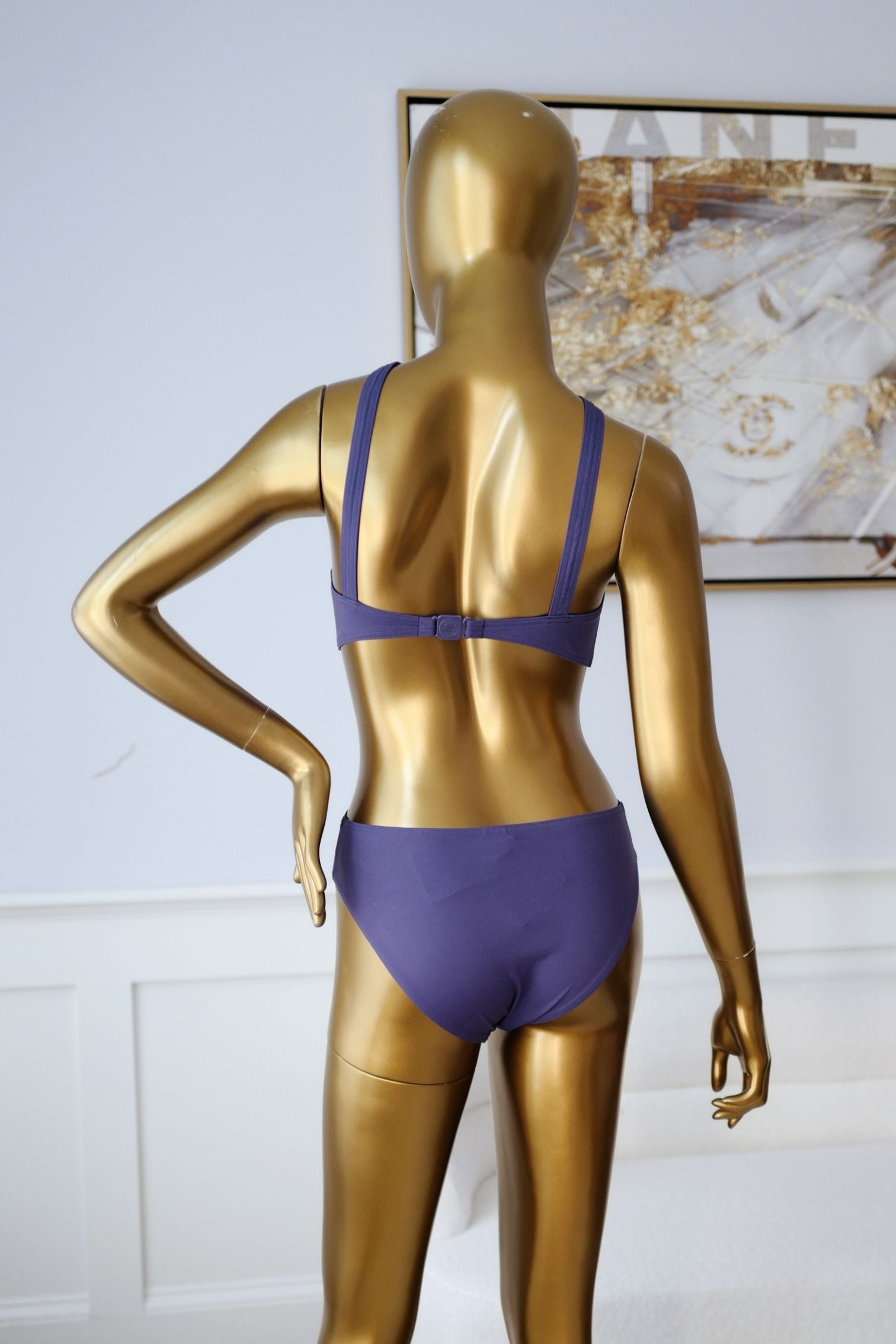 NEW Hermes Hailey Swimsuit Bleu Roi Plain Jersey Size 38