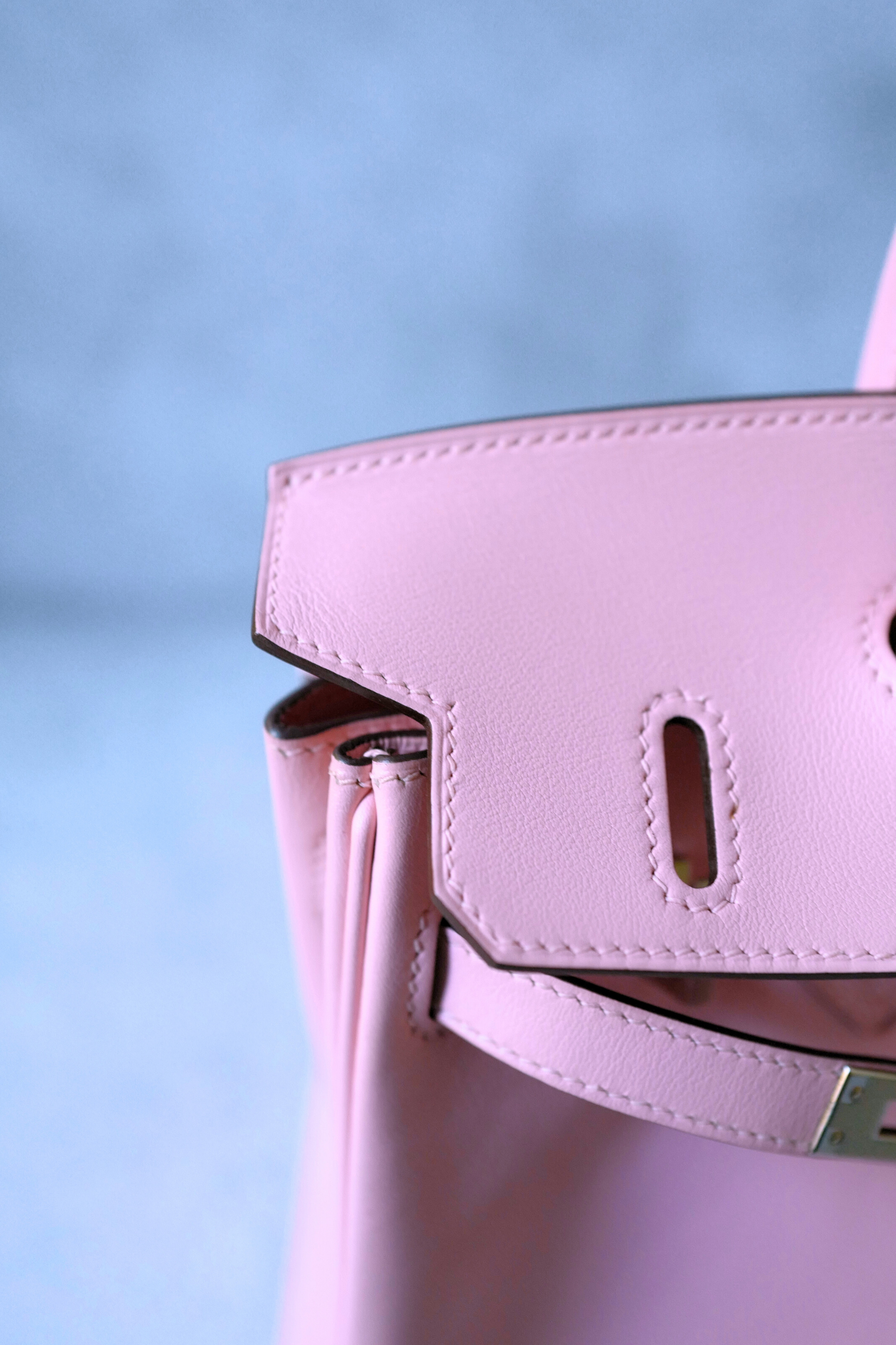 Hermès Birkin 25 Rose Sakura Swift Palladium Hardware D Stamp