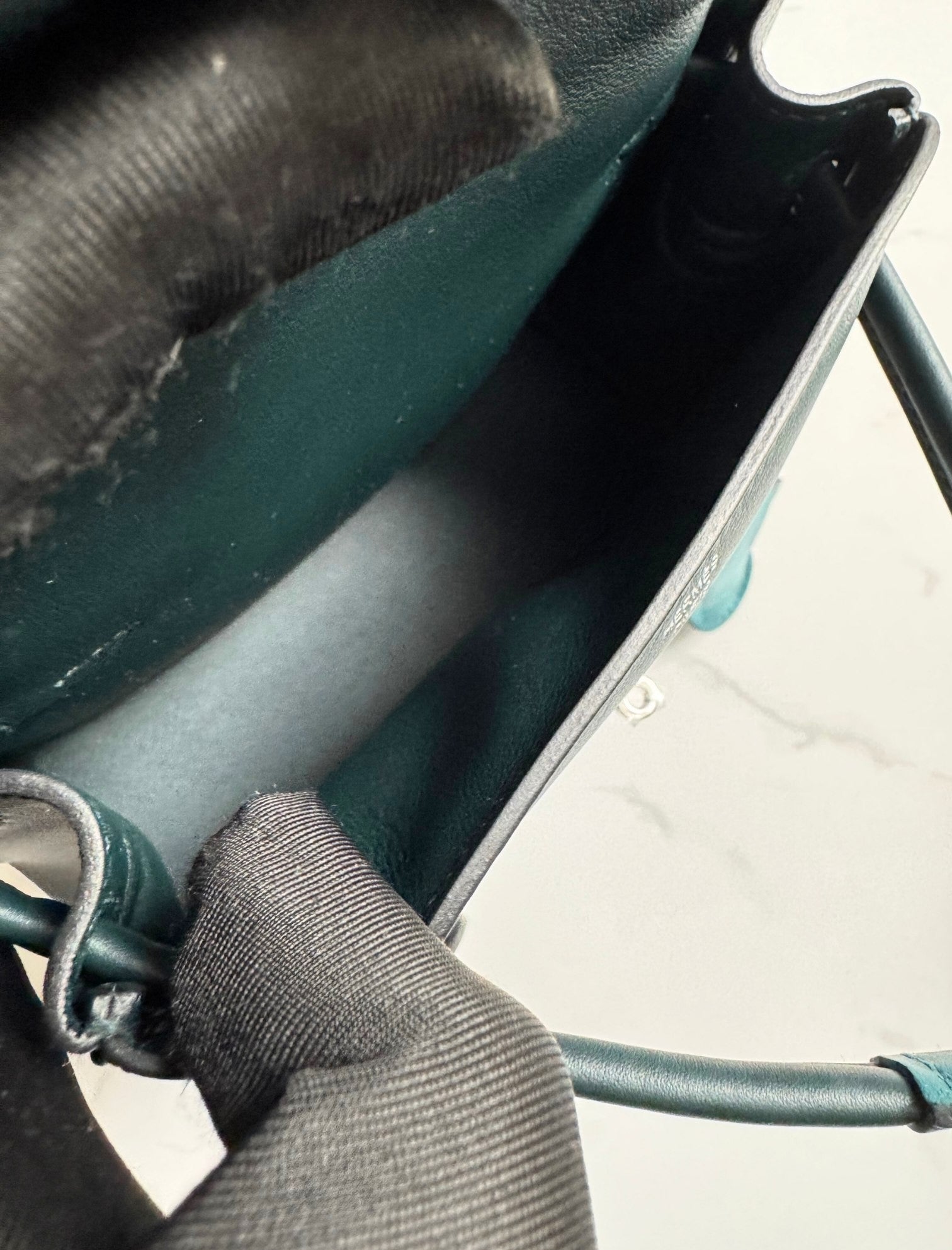 BNIB Hermes Kelly Dole Swift Calfskin Vert Cypres Vert Bosphore PHW