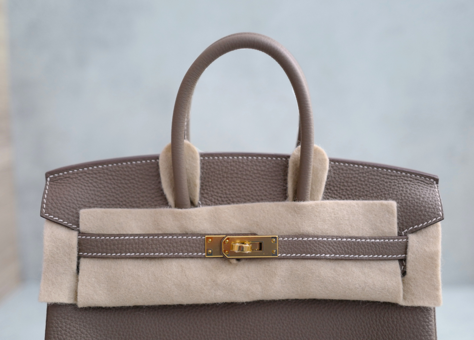 BNIB Hermès Birkin 25 Togo Etoupe Gold Hardware Stamp 2025