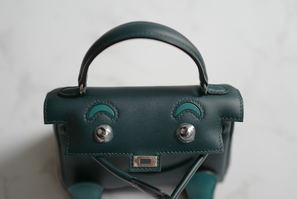 BNIB Kelly Dole Swift Calfskin Vert Cypres Vert Bosphore PHW