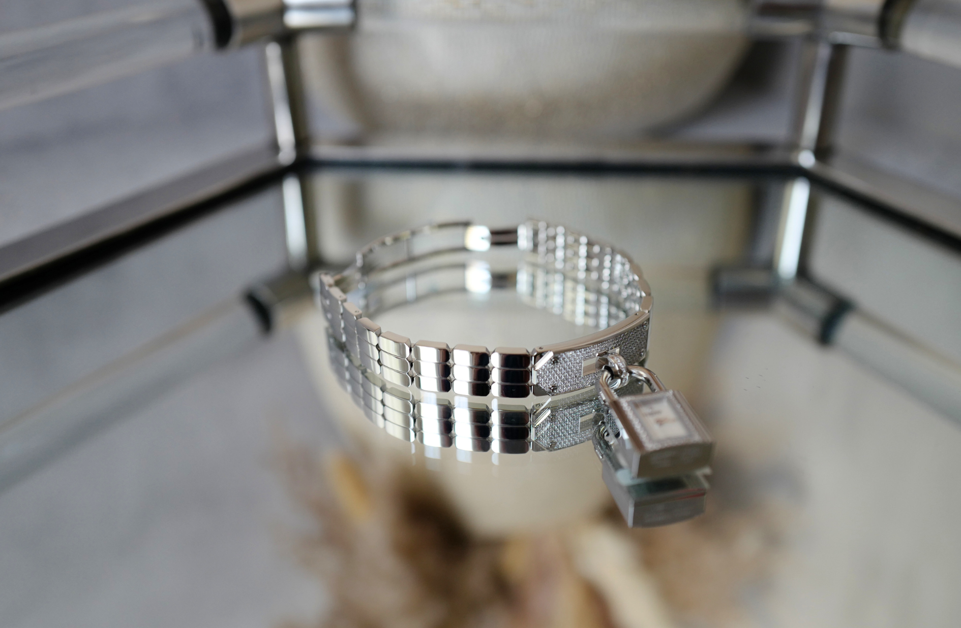 BNIB Hermes Kelly Watch Mini Model 16 mm Diamond Stainless Steel Bracelet