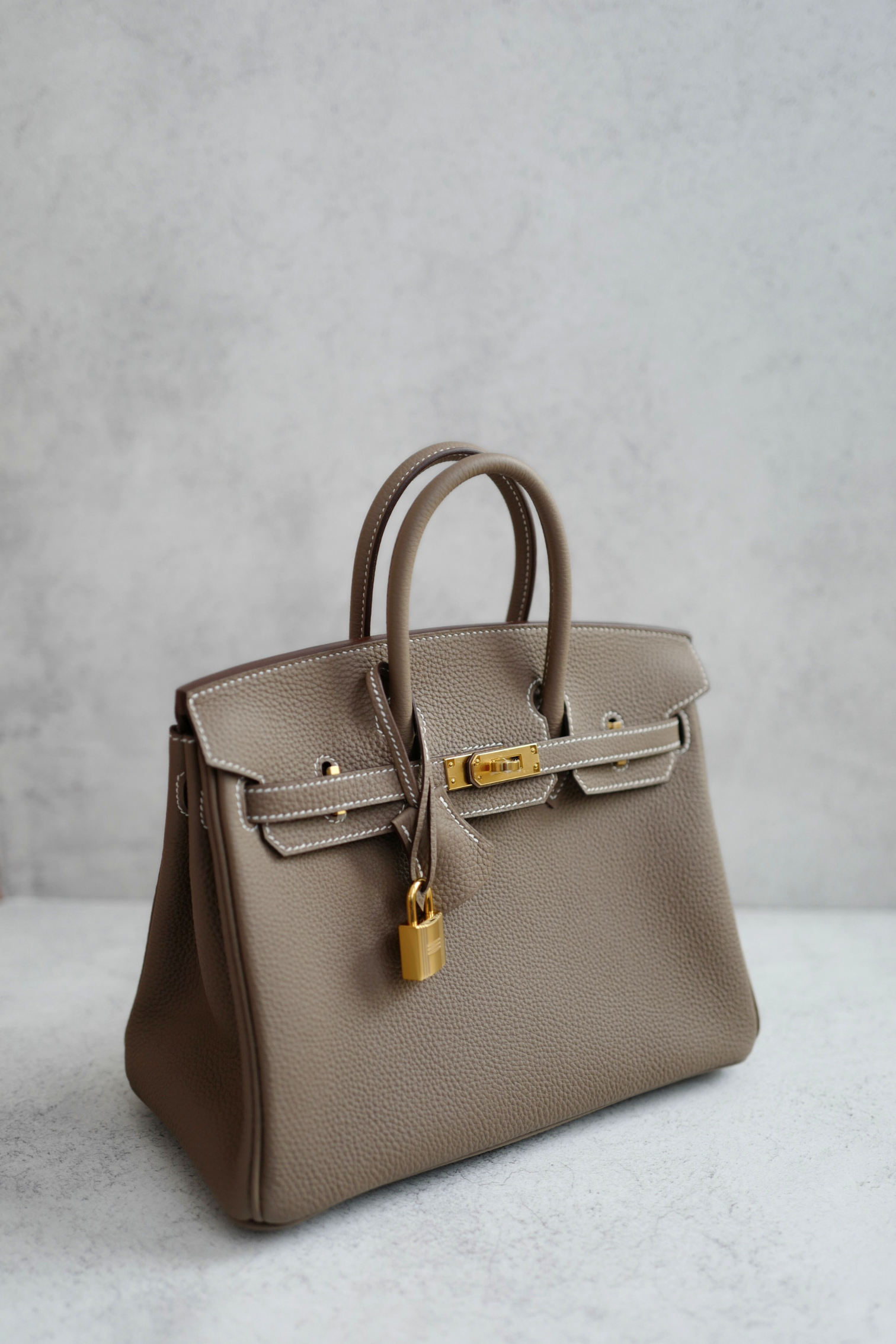 BNIB Hermès Birkin 25 Togo Etoupe Gold Hardware Stamp 2025