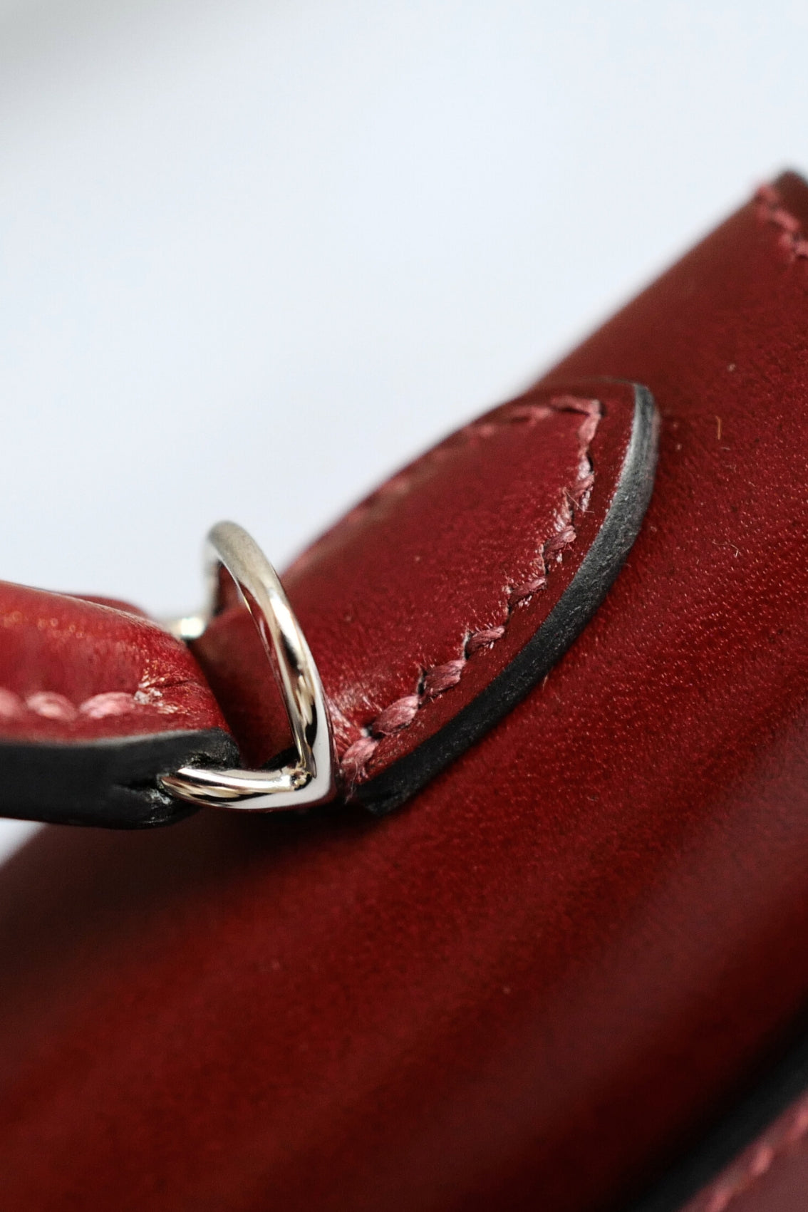 Hermès Kelly 20 Clouté Rouge H Palladium Hardware Stamp K