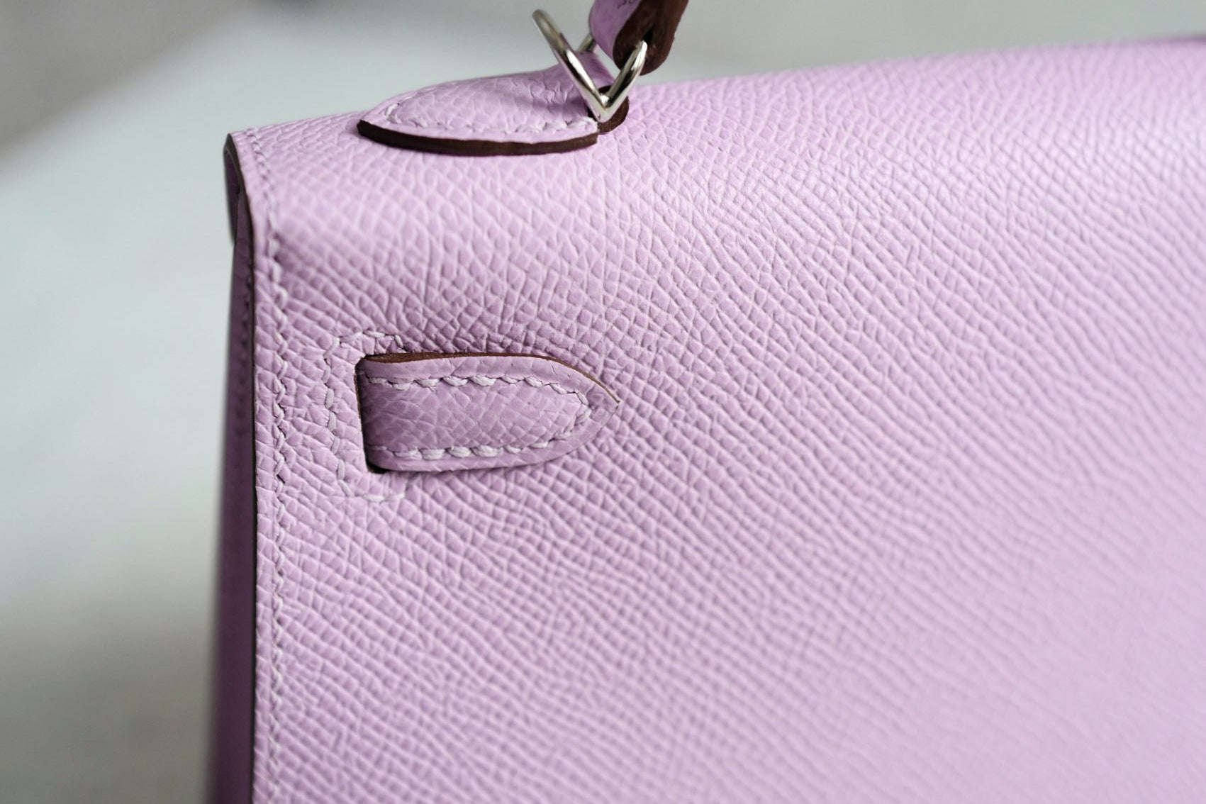 Hermès Kelly II Mini Sellier Guimauve Veau Epsom PHW Stamp K