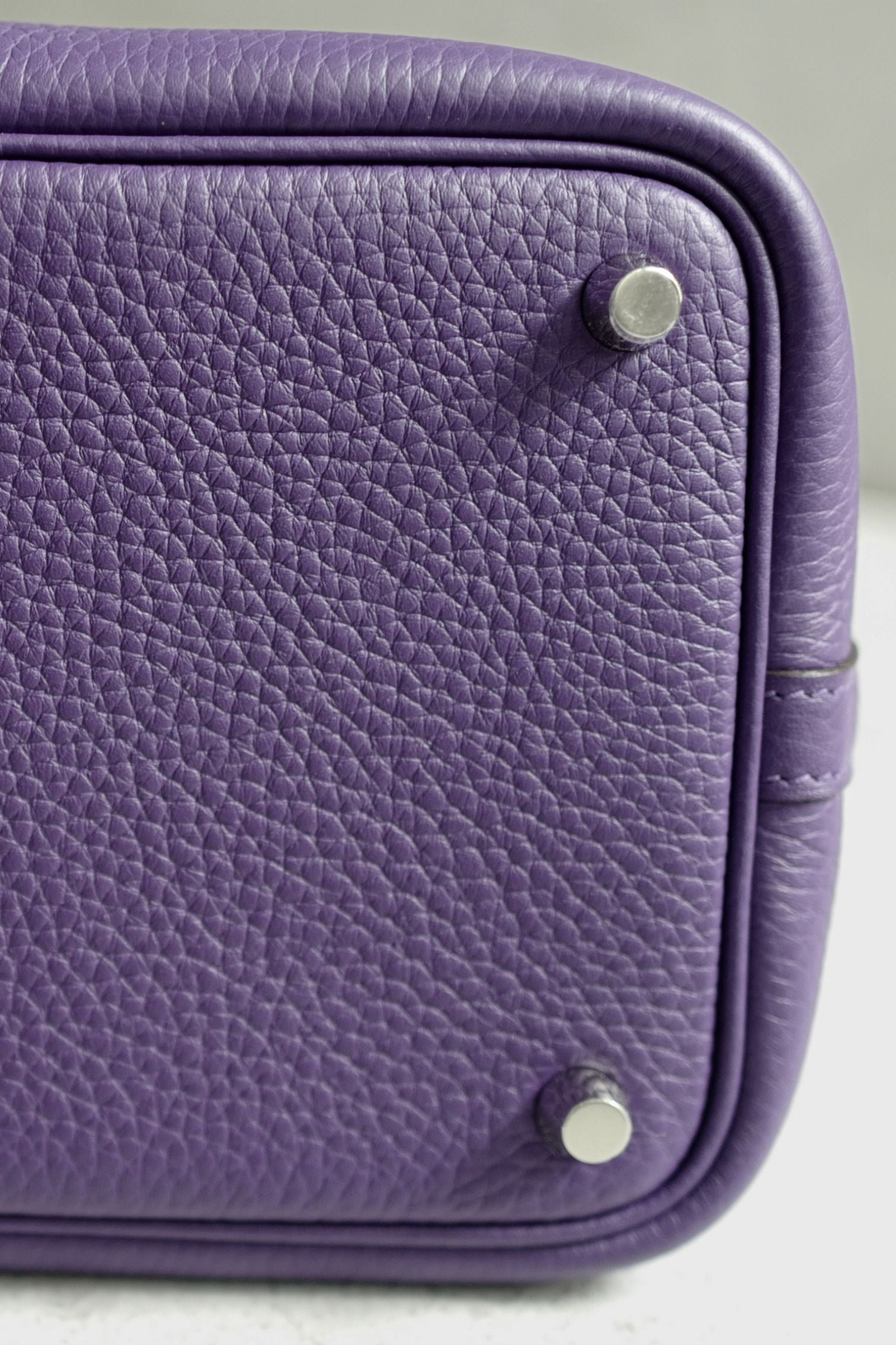 BNIB Hermes Picotin 18 Purple Clemence Leather Palladium Hardware G Stamp
