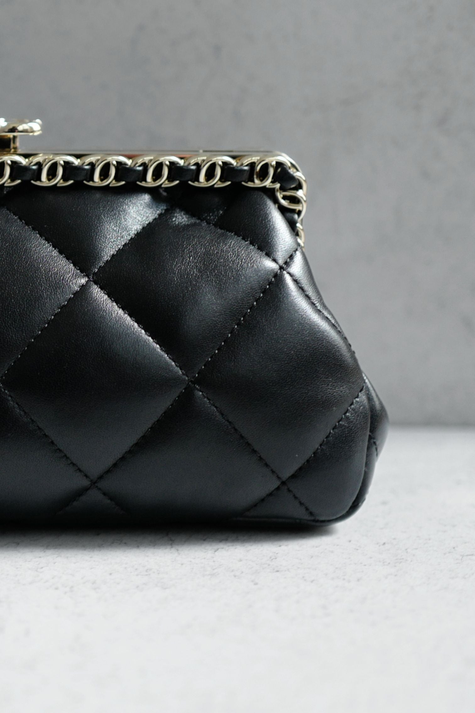 BNIB Chanel 24P Clutch On Chain Lambskin With CC Champagne Gold Hardware