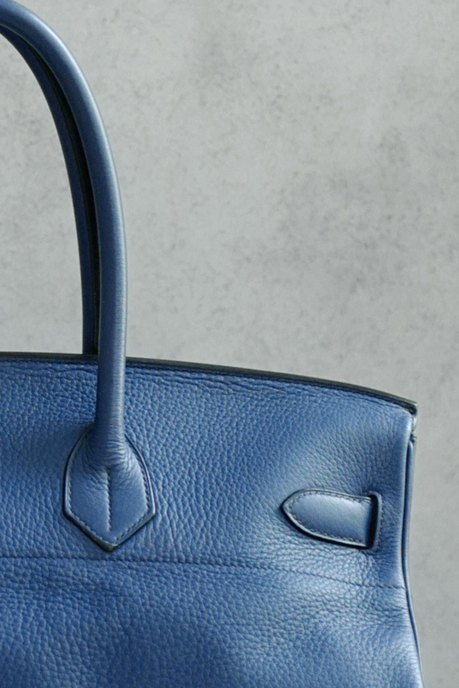 Hermes Birkin Shoulder 42 Blue Sapphire Clemence Leather PHW - Preowned