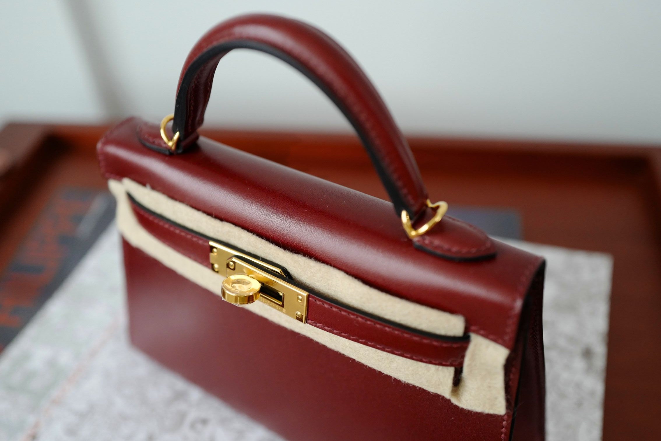 BNIB Hermès Mini Kelly 20 Rouge H Box Calf Leather Gold Hardware K Stamp 2025