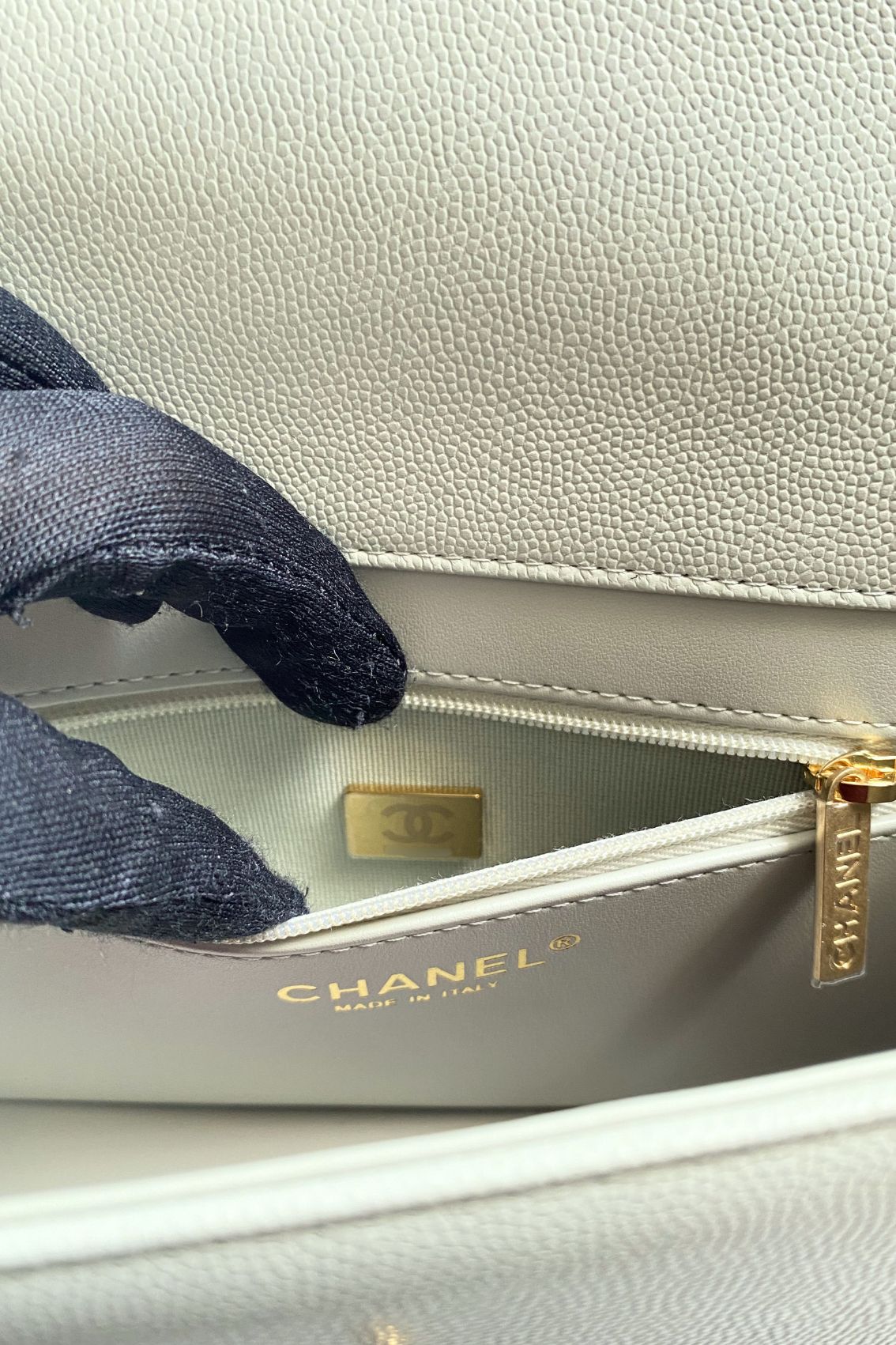 Chanel 26s Preppy Coco 22 Small Light Green Grained Shiny Calfskin GHW