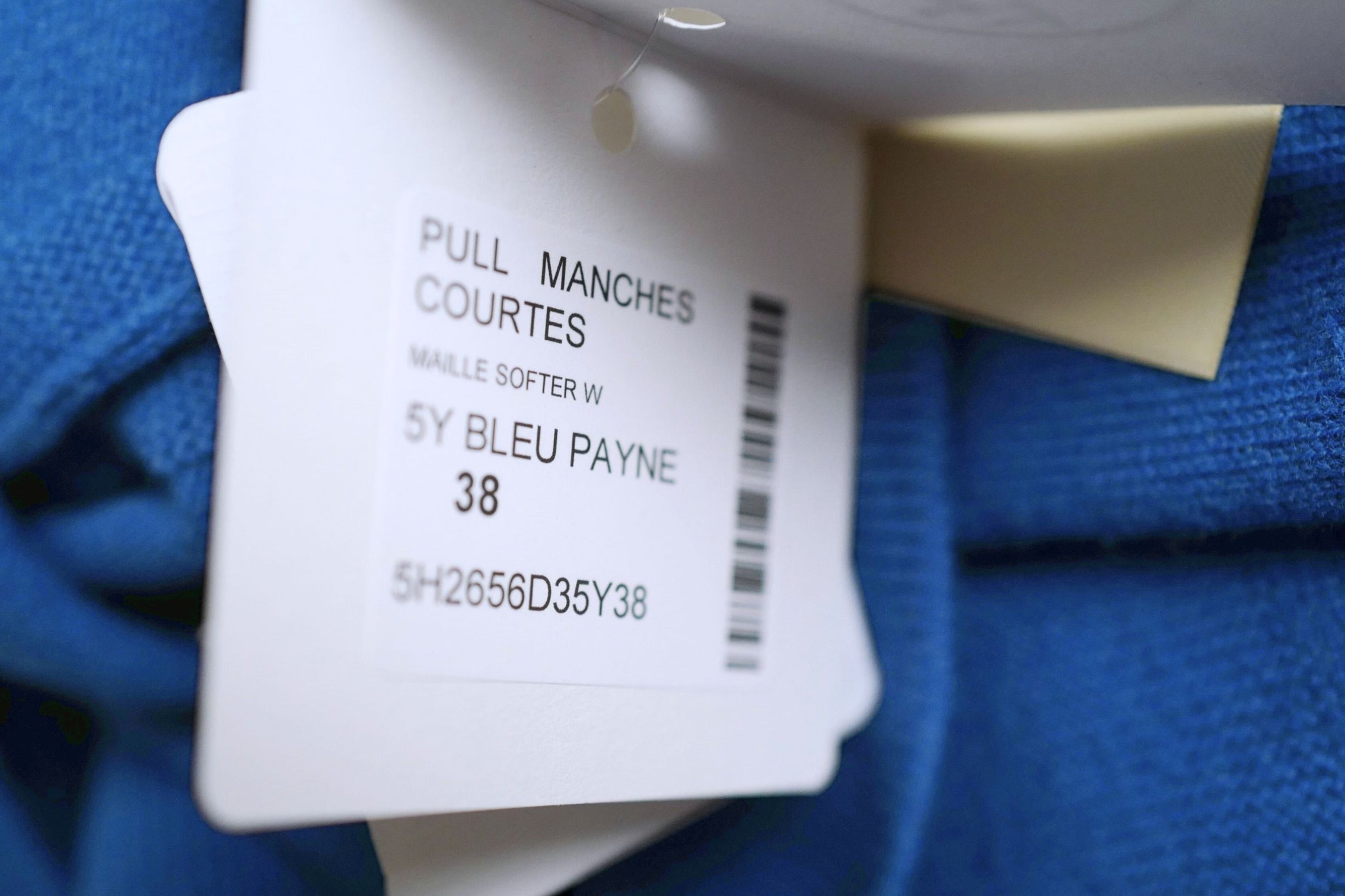 Hermès Pull Manches Longues Bleu Payne Size 38