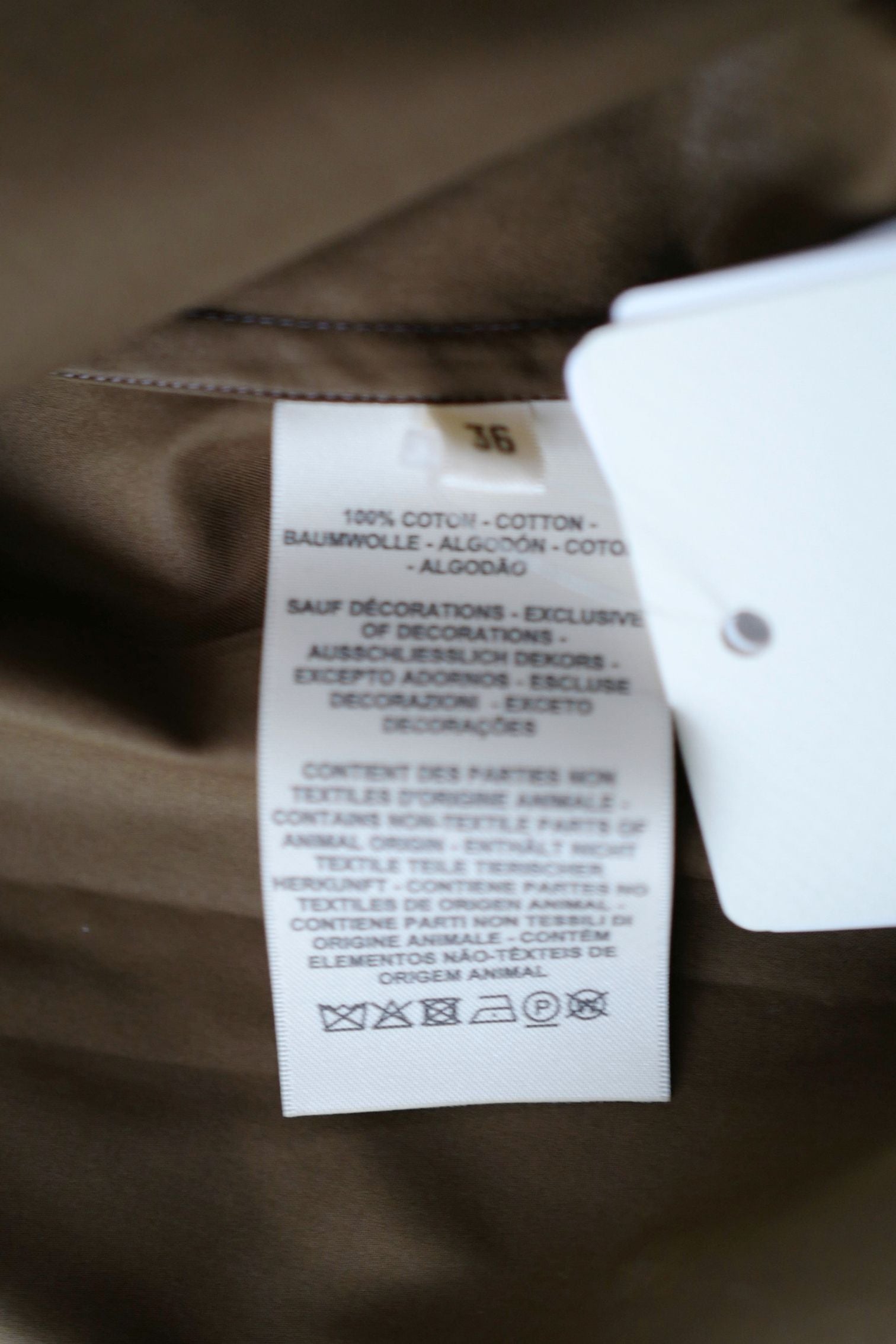 Hermès Women Shirt Marron Muschio Cotton Twill Size 36