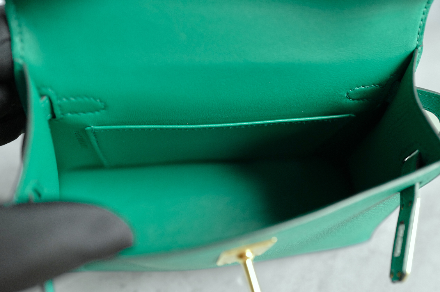 Hermès Mini Kelly 20 Vert Jade Epsom Leather Gold Hardware Z