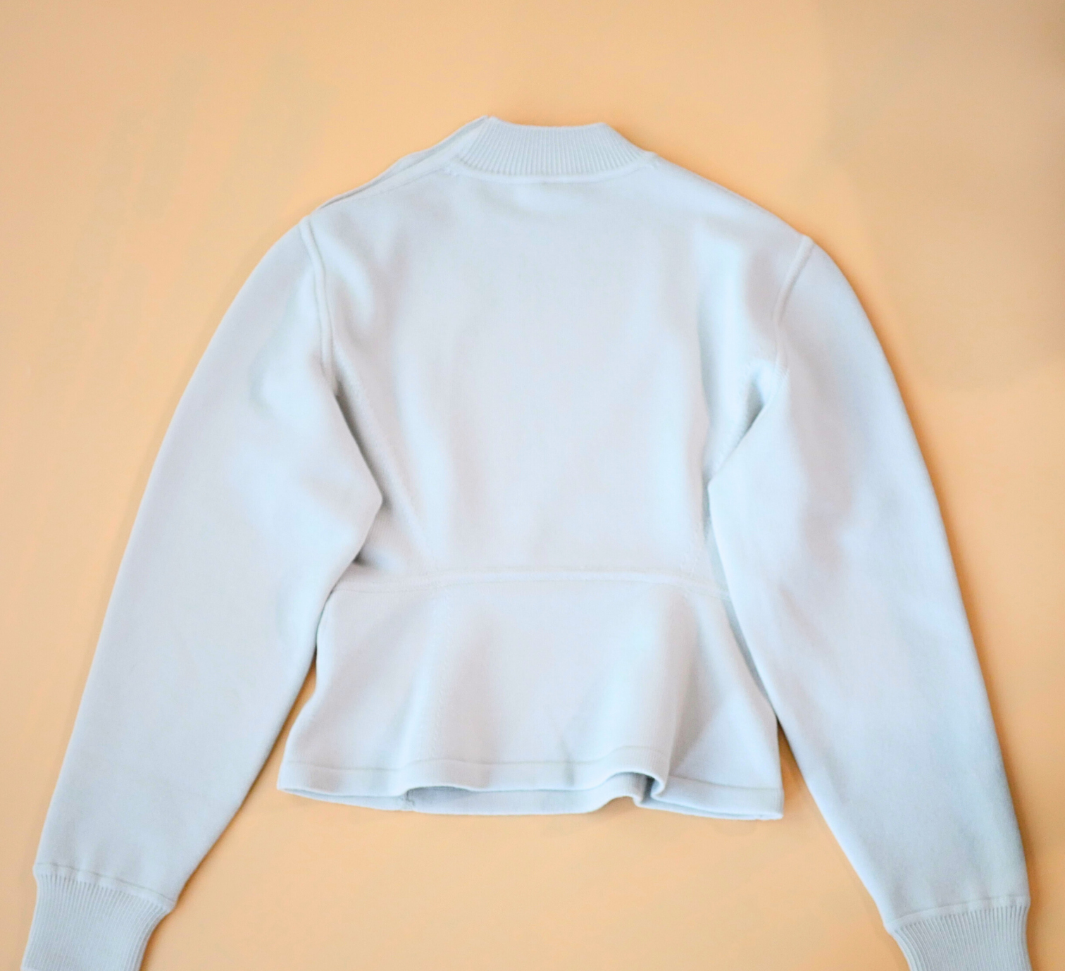 Hermès Sweater with Ferronnerie Button Details Jewel Knit Mock Neck Size 36 Beige Sable