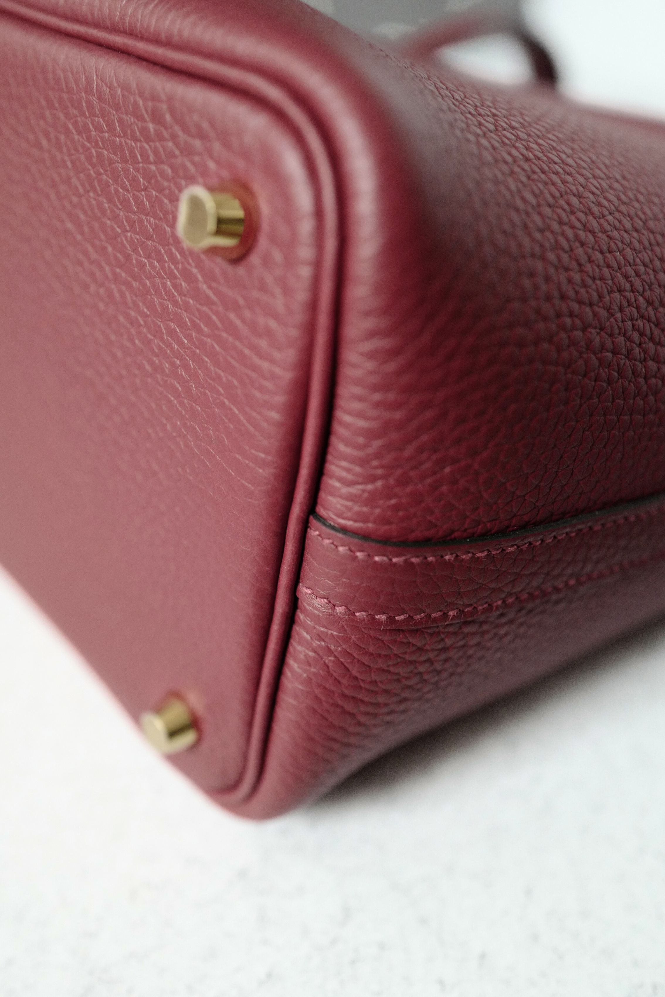 BNIB Hermès Picotin 18 Bag Rouge H Clemence Leather with Gold Hardware