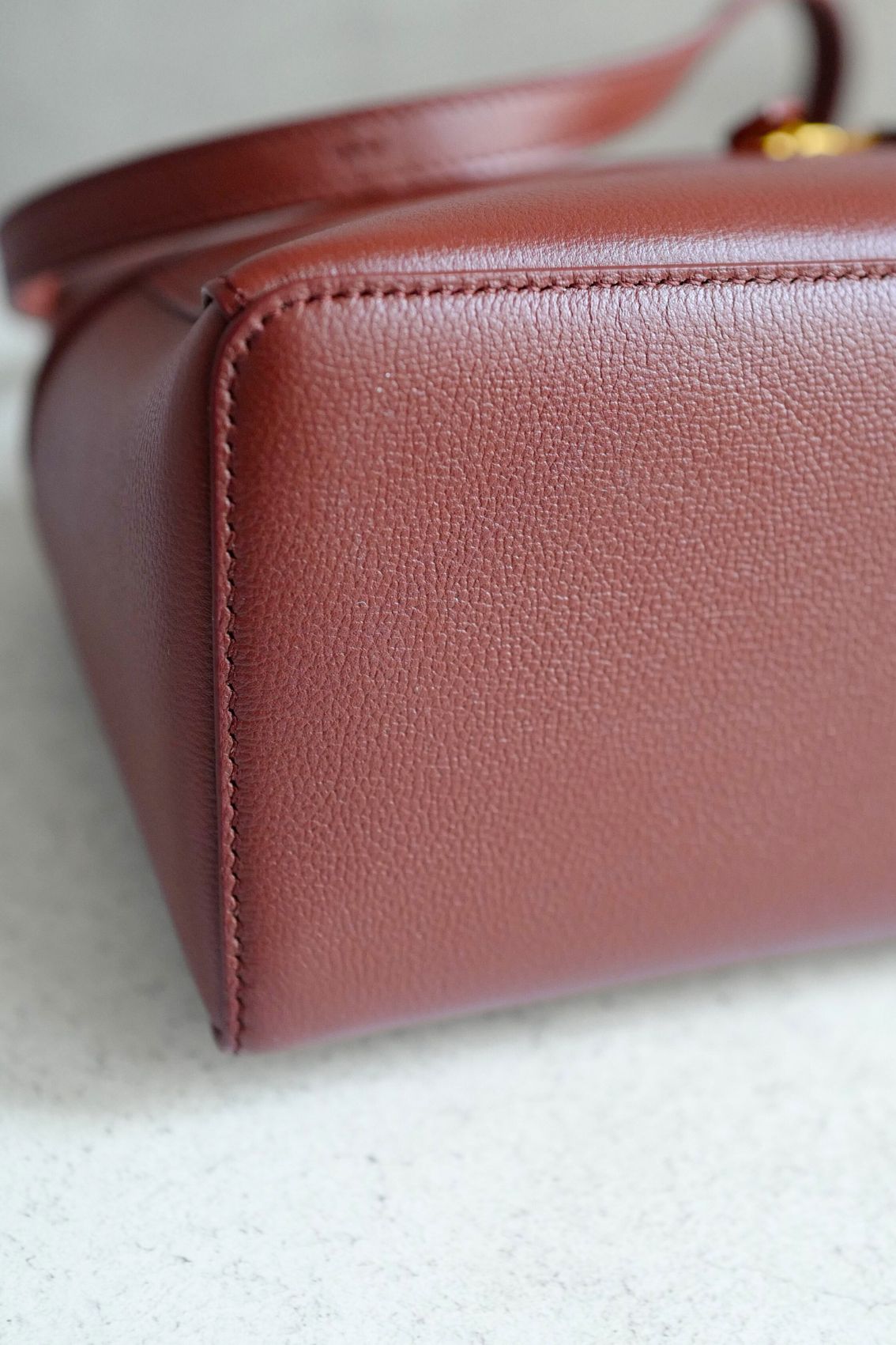 BNIB Loro Piana Extra Bag L27 Smoked Caramel In Grained Calfskin with Gold HW