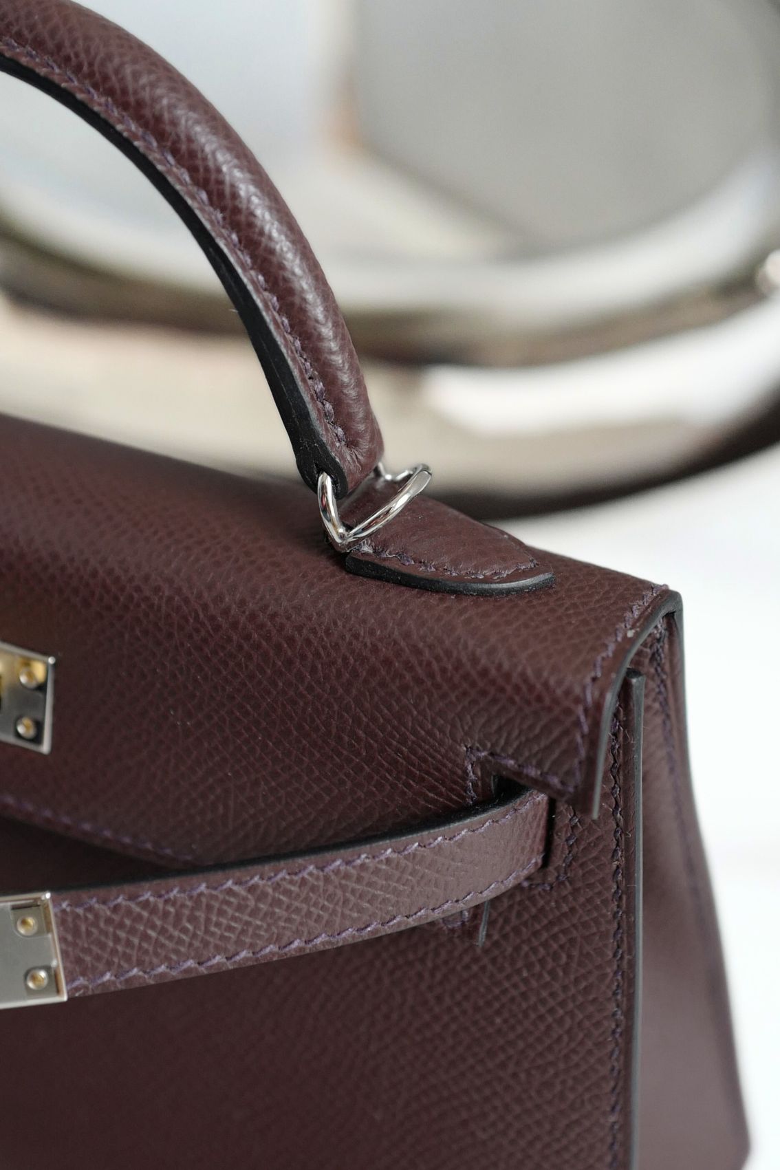 NEW Hermès Kelly 20 Rouge Sellier Epsom Leather Electrum Hardware K Stamp