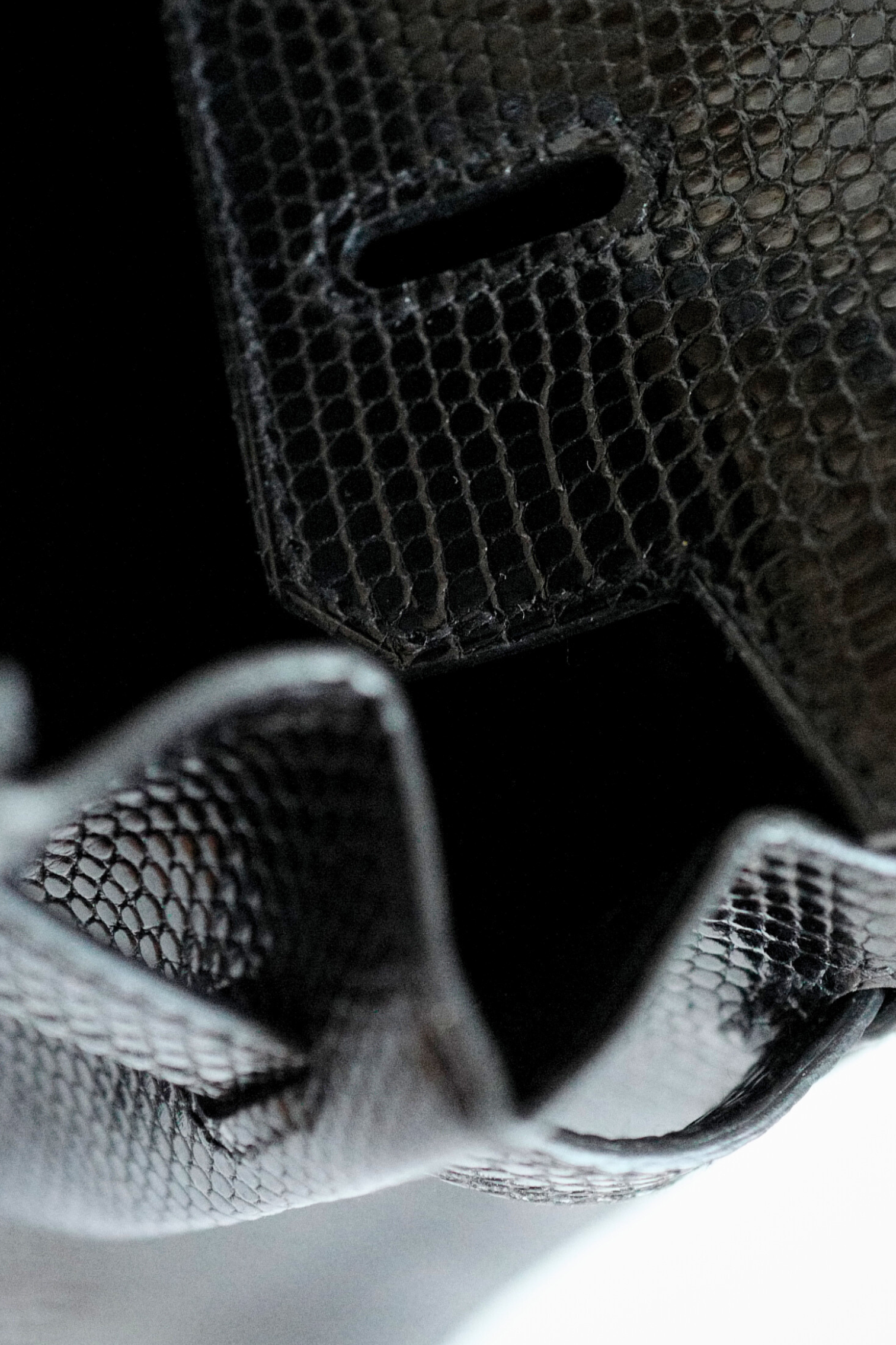 Hermès Birkin 25 Black Lizard Lisse with Palladium Hardware K