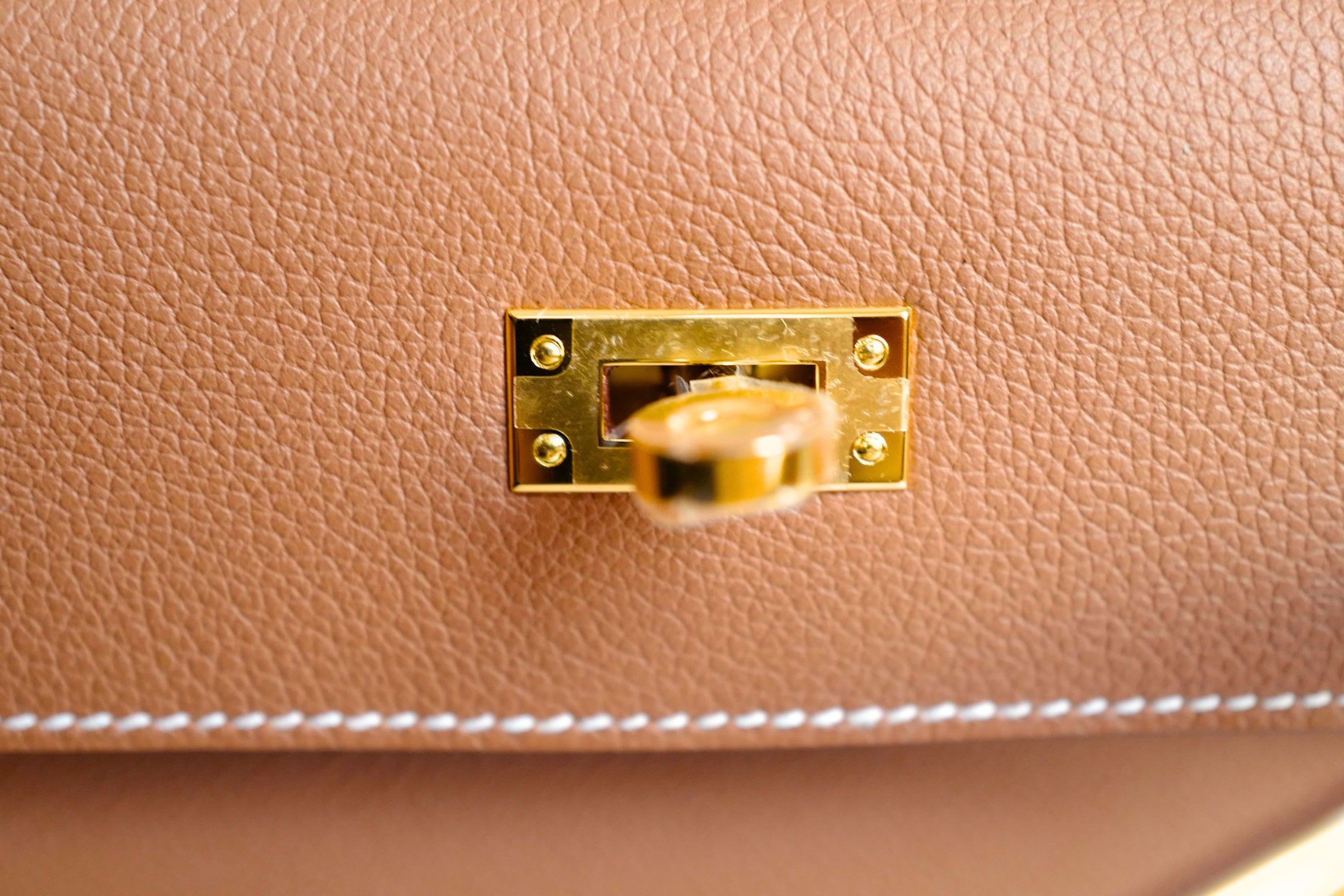 Hermès Kelly Danse Gold Evercolor Calfskin GHW stamp K