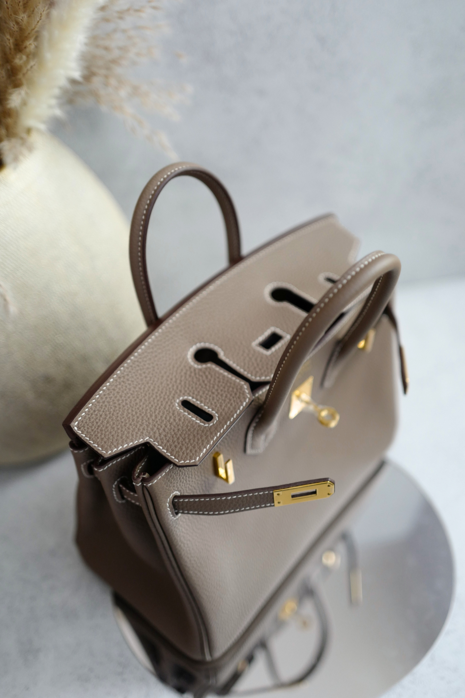 BNIB Hermès Birkin 25 Togo Etoupe Gold Hardware Stamp 2025