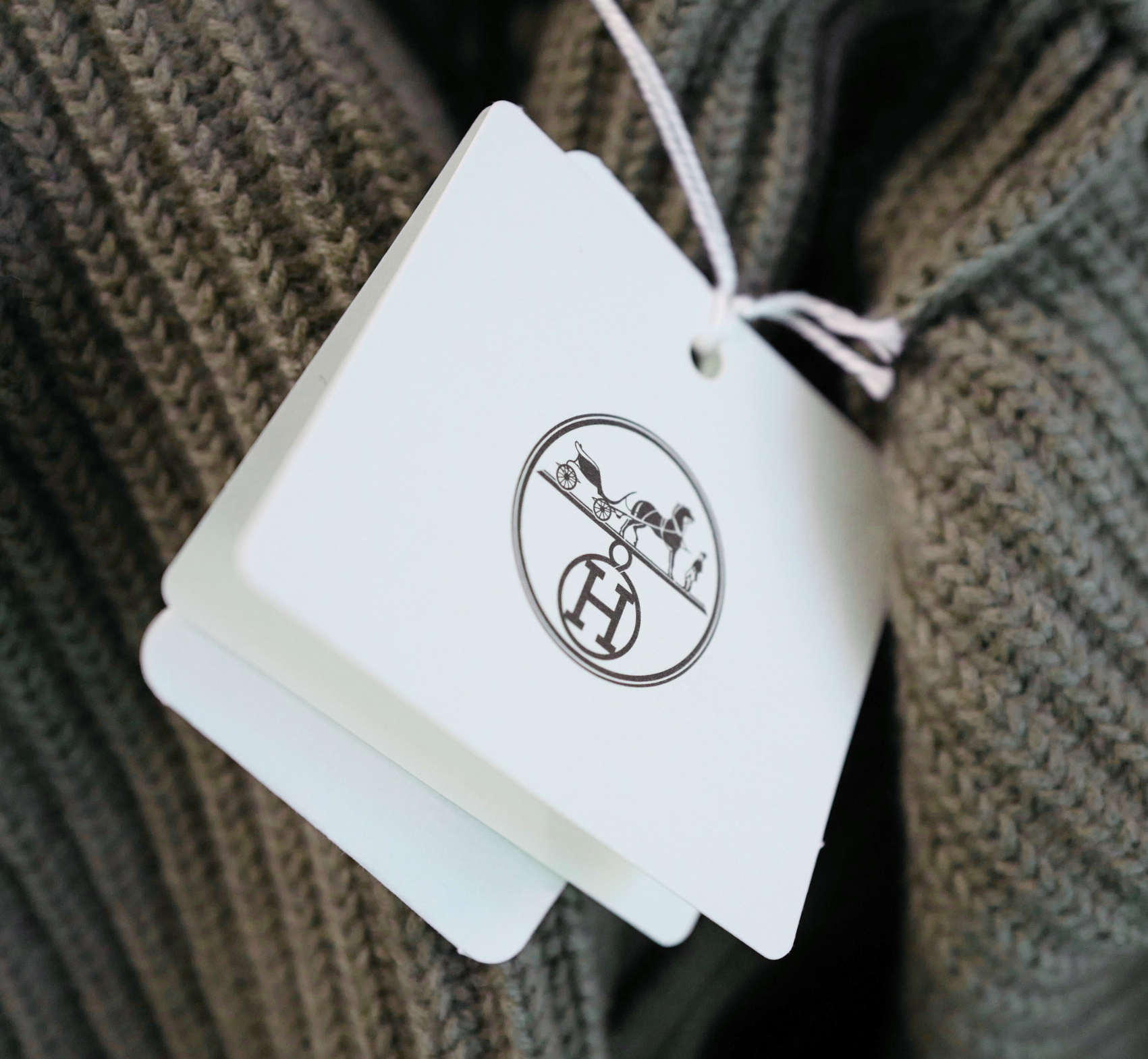 NEW Hermès Blouson Cardigan H Pockets Etoupe Size 34 Wool Jacket
