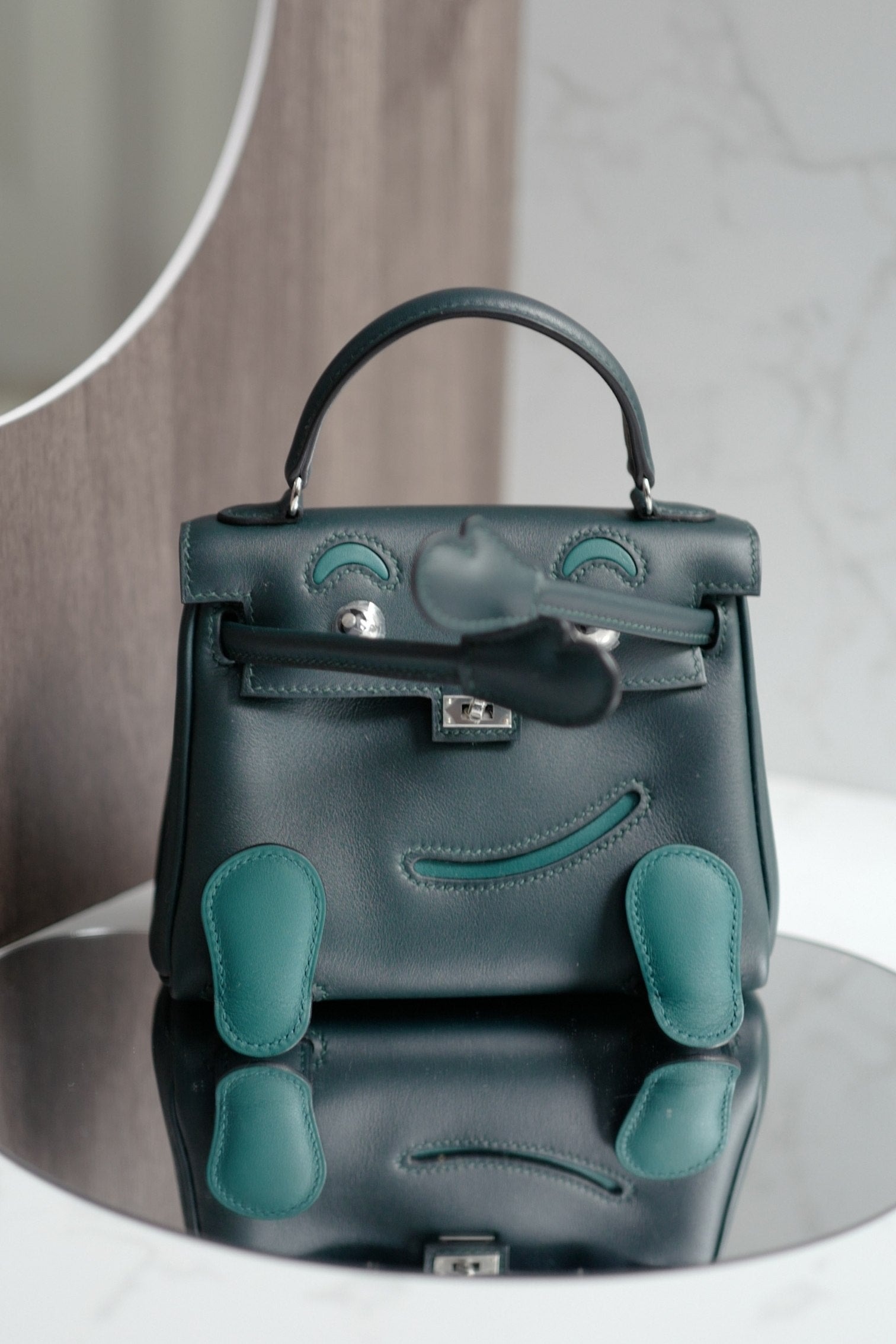 BNIB Hermes Kelly Dole Swift Calfskin Vert Cypres Vert Bosphore PHW