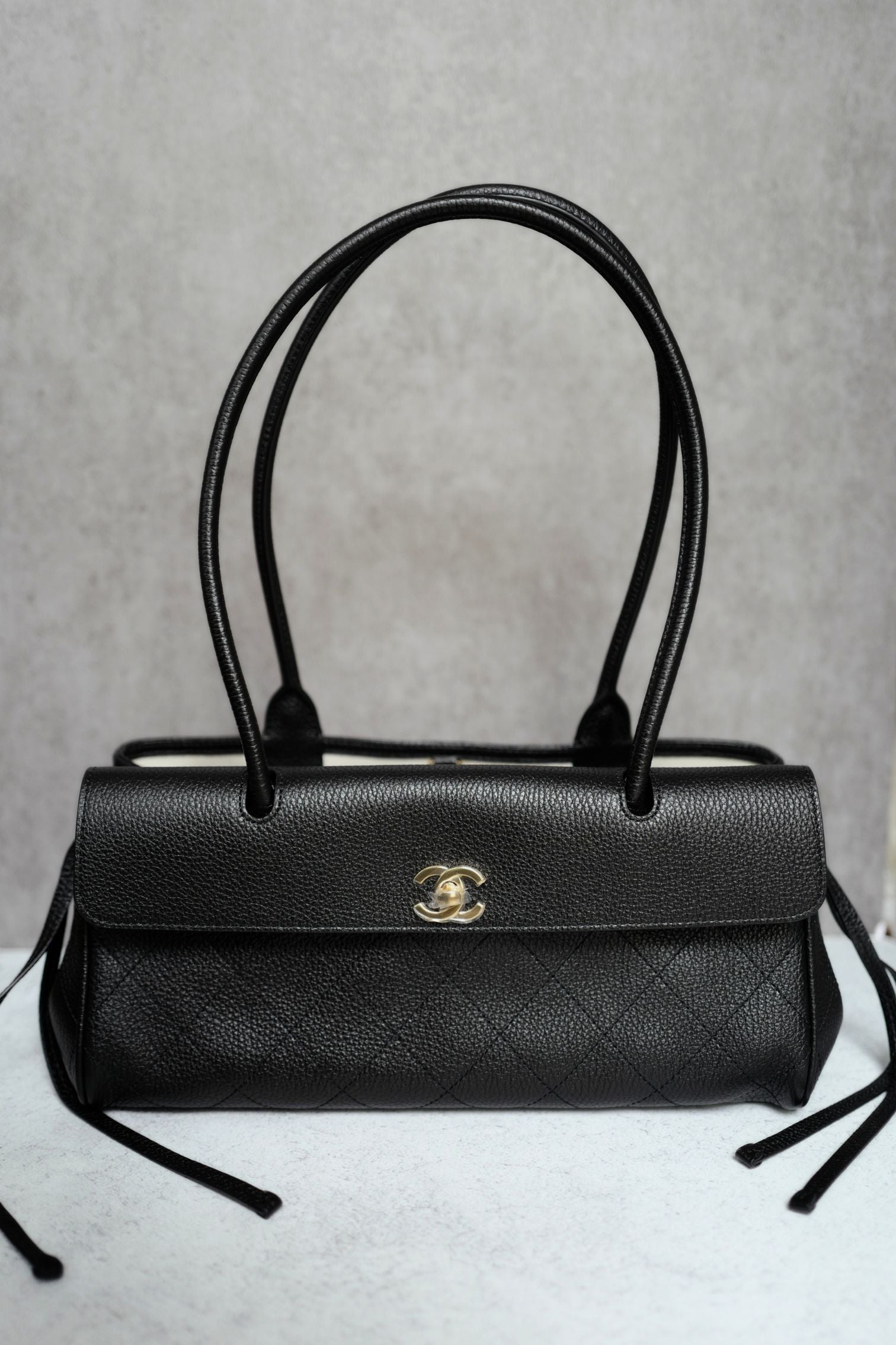 Chanel 26S Small Shopping Bag "Matthieu Blazy's" Black Calfskin Gold Hardware