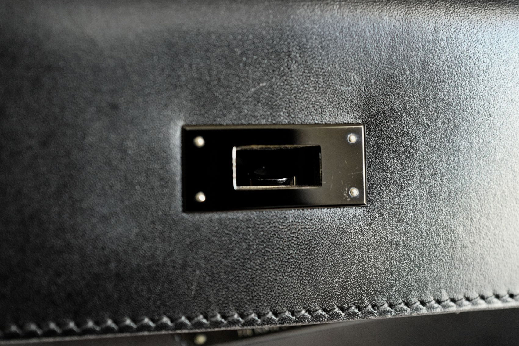 Hermès Kelly 35 So Black Box Calfskin with Black PVD Hardware Limited Edition