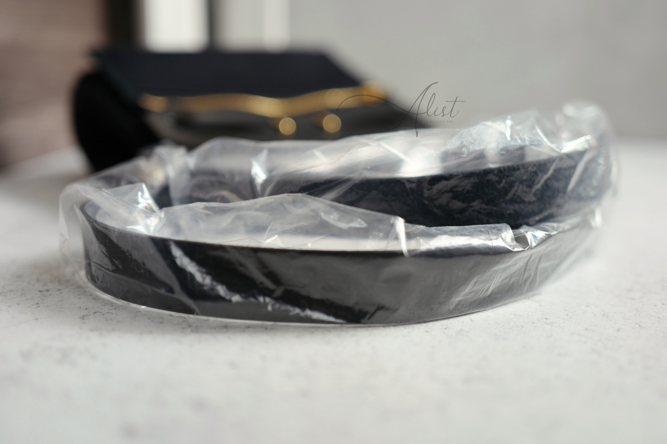 BNIB Hermes Mini Herbag Noir Black / Black With Gold Hardware W New