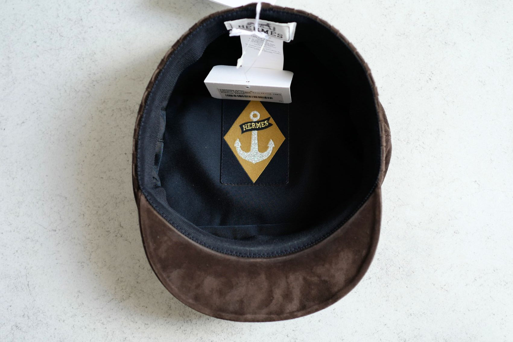 NEW Hermes Casquette Femme Giulietta in Marron Ebene Size 57 Hat $1600 Retail