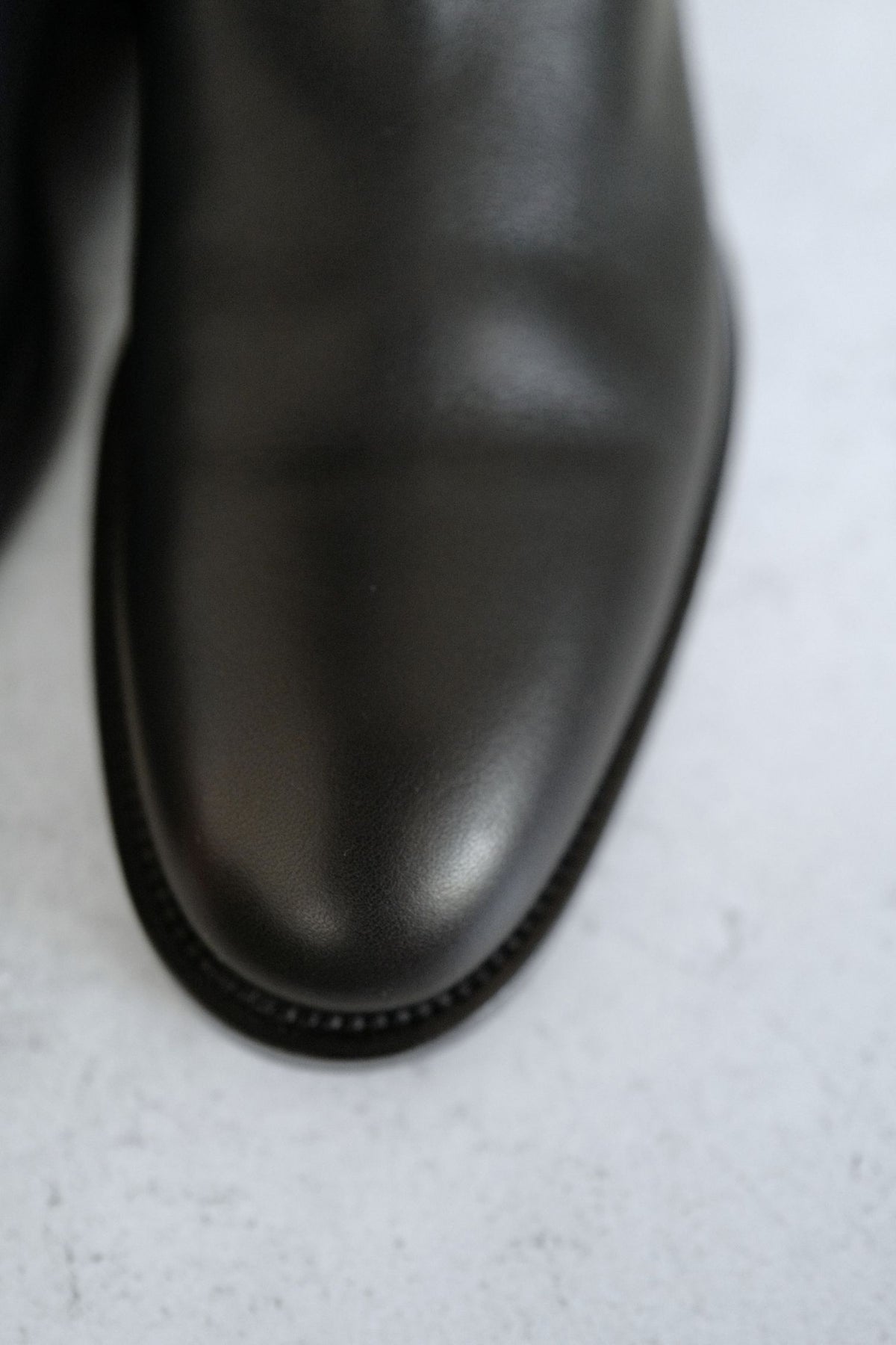 Hermes Thigh High Boots Noir Calfskin Palladium Kelly Buckle Size 38