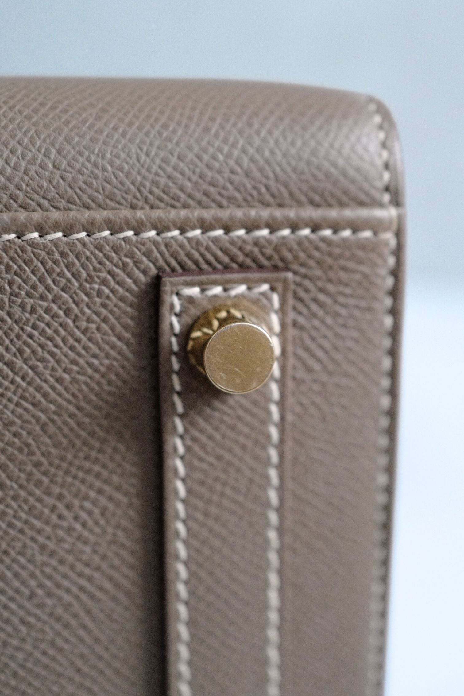 Hermès Birkin 30 Etoupe Epsom Leather Sellier with Gold HW Stamp Z