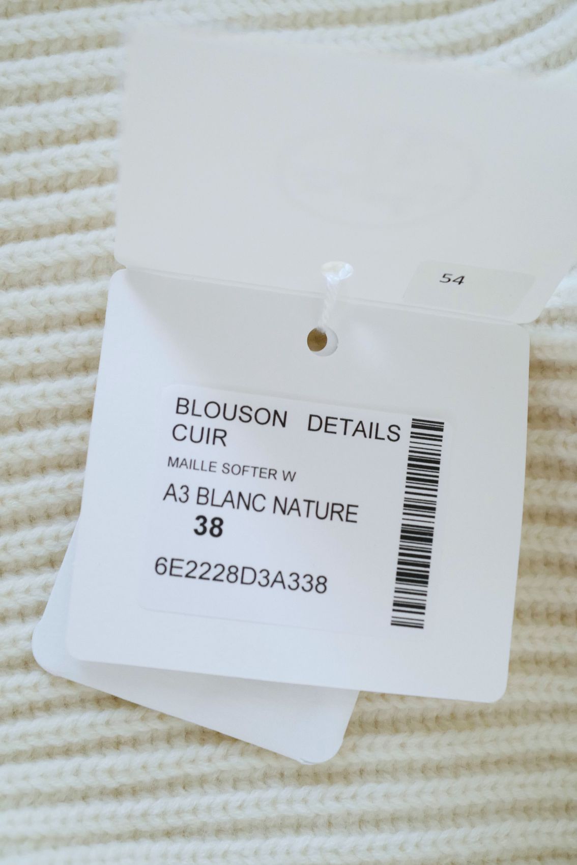 Hermès Blousson Cardigan Blanc Naturel Wool Knit Size 38