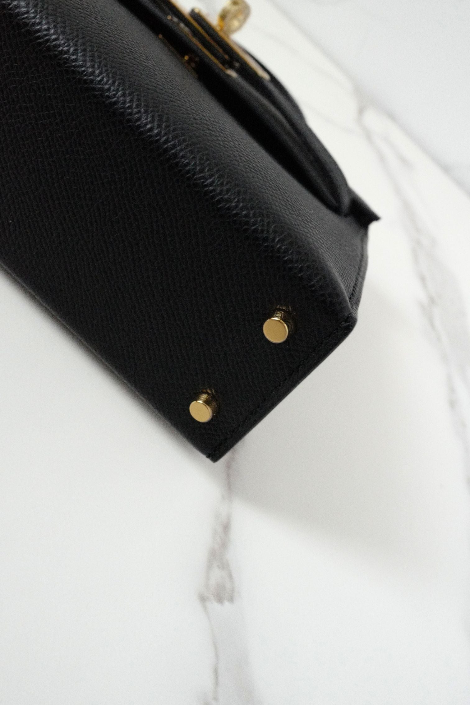 BNIB Hermes Mini Kelly Black Epsom Leather Gold Hardware G Stamp 2026
