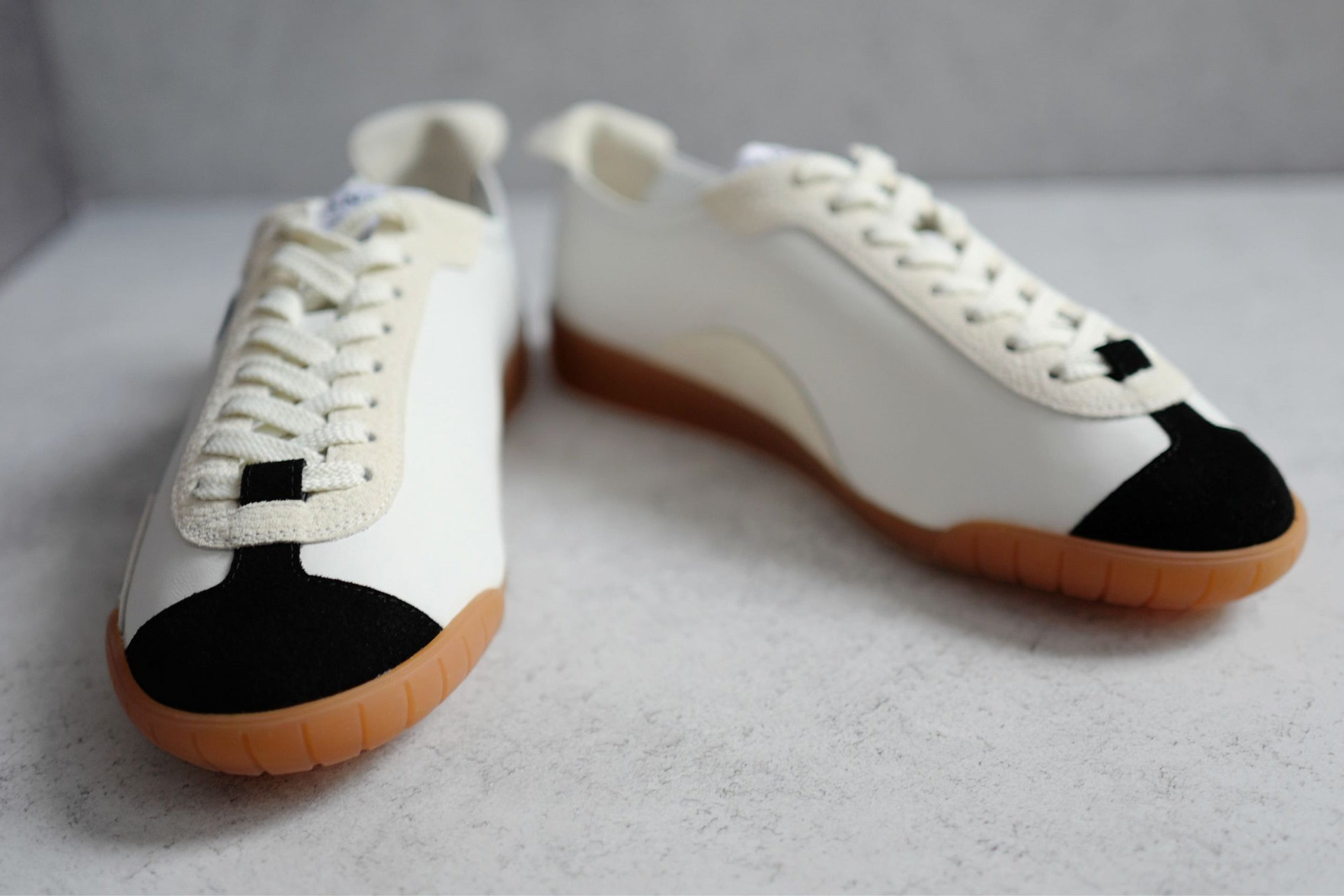 NEW Chanel 26P Sneakers White Black Calfskin Embossed Suede Size 38.5