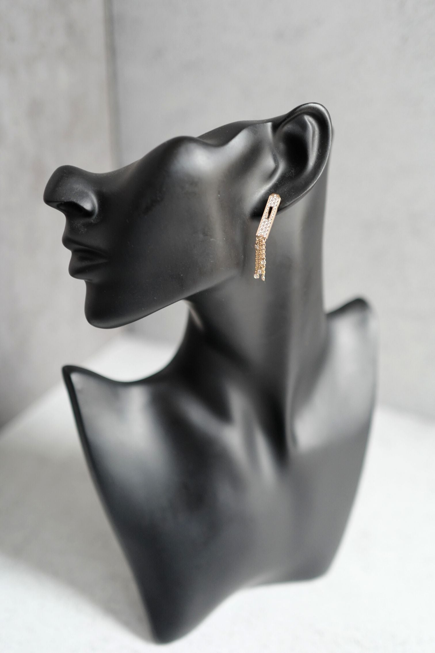 Hermès Kelly Gavroche Earrings 18K Rose Gold Diamond Small Model