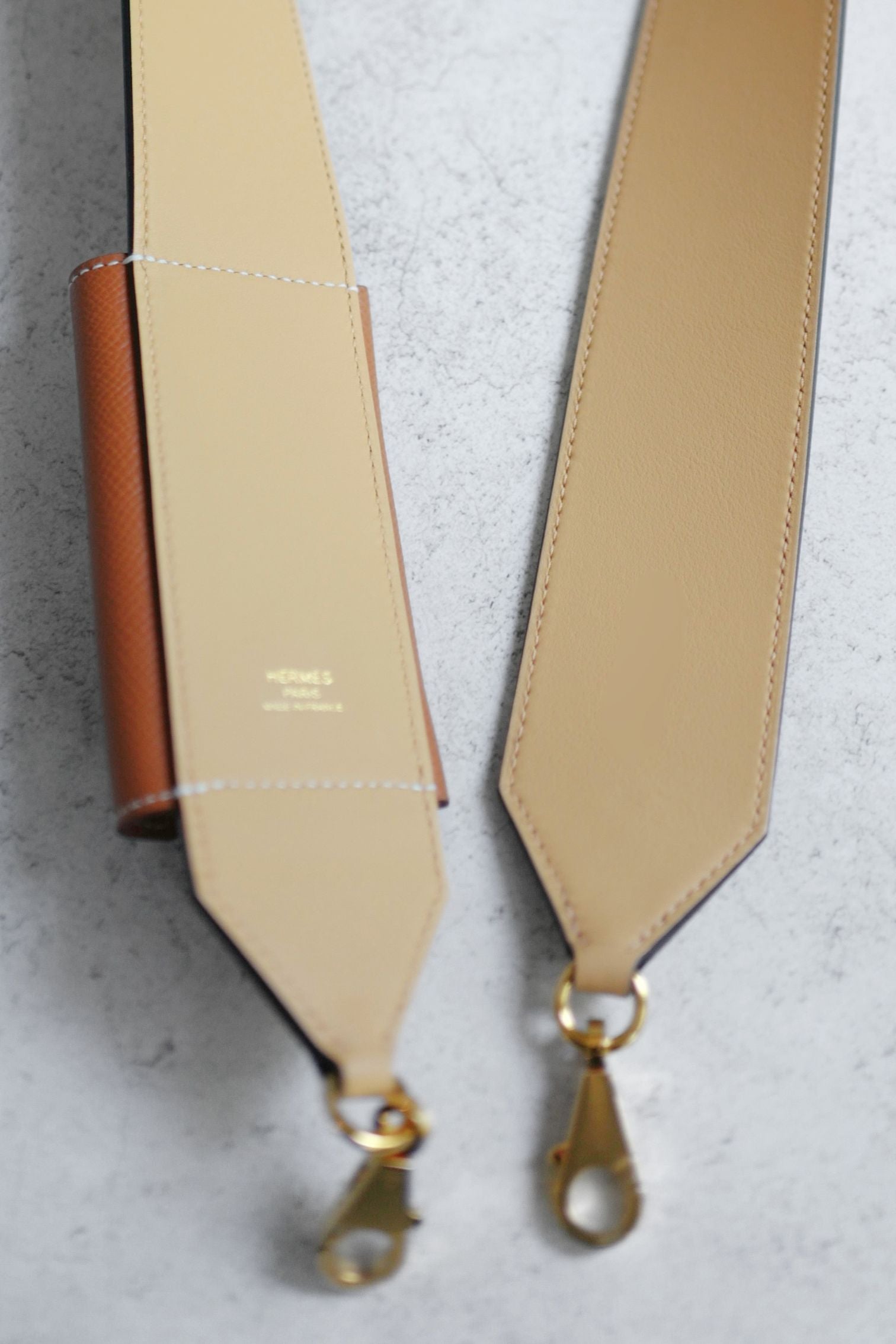 Hermès Kelly Pocket Bag Strap Naturel/Sable/Gold Swift Epsom Calfskin 105 mm