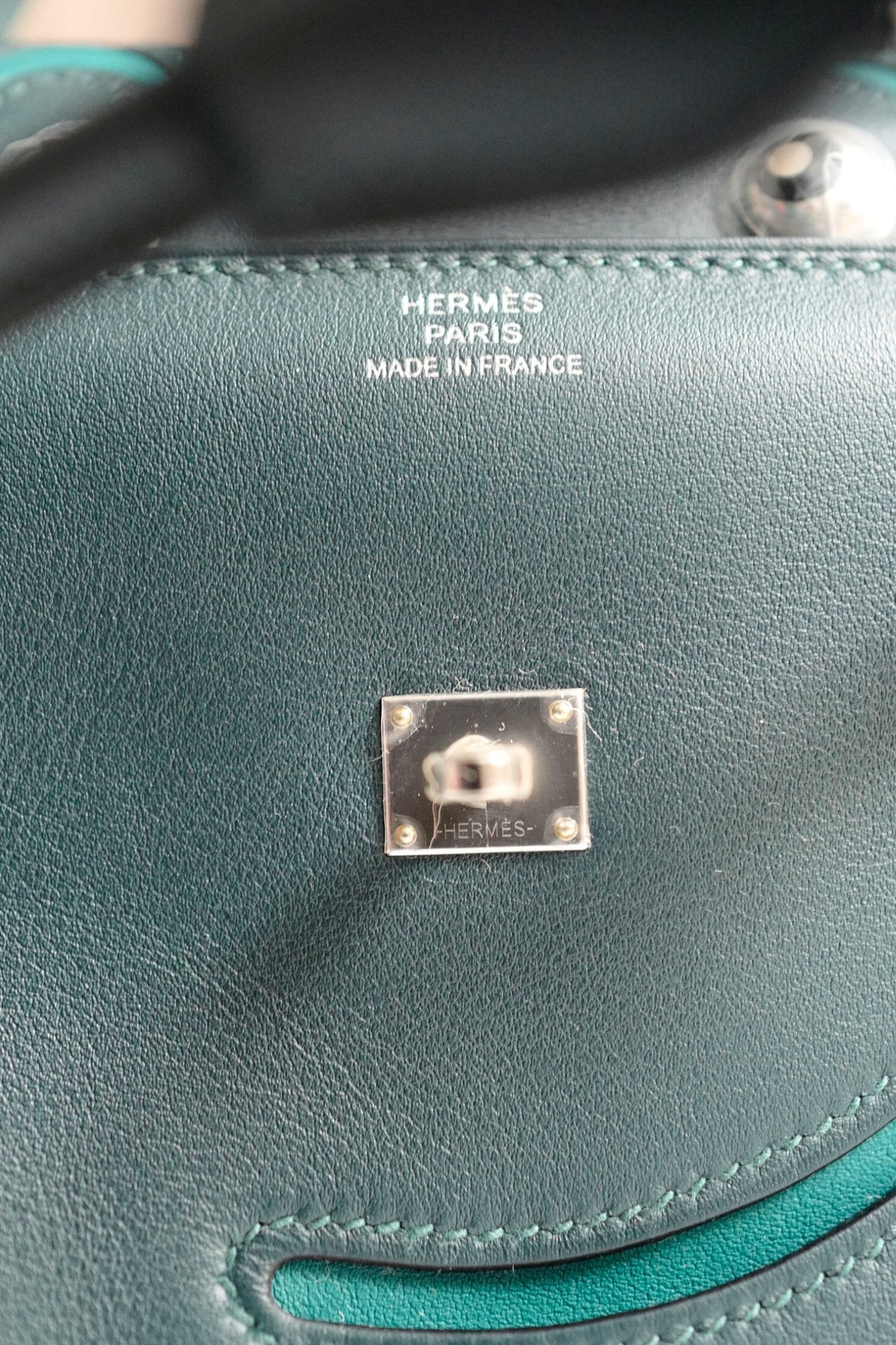 BNIB Hermes Kelly Dole Swift Calfskin Vert Cypres Vert Bosphore PHW