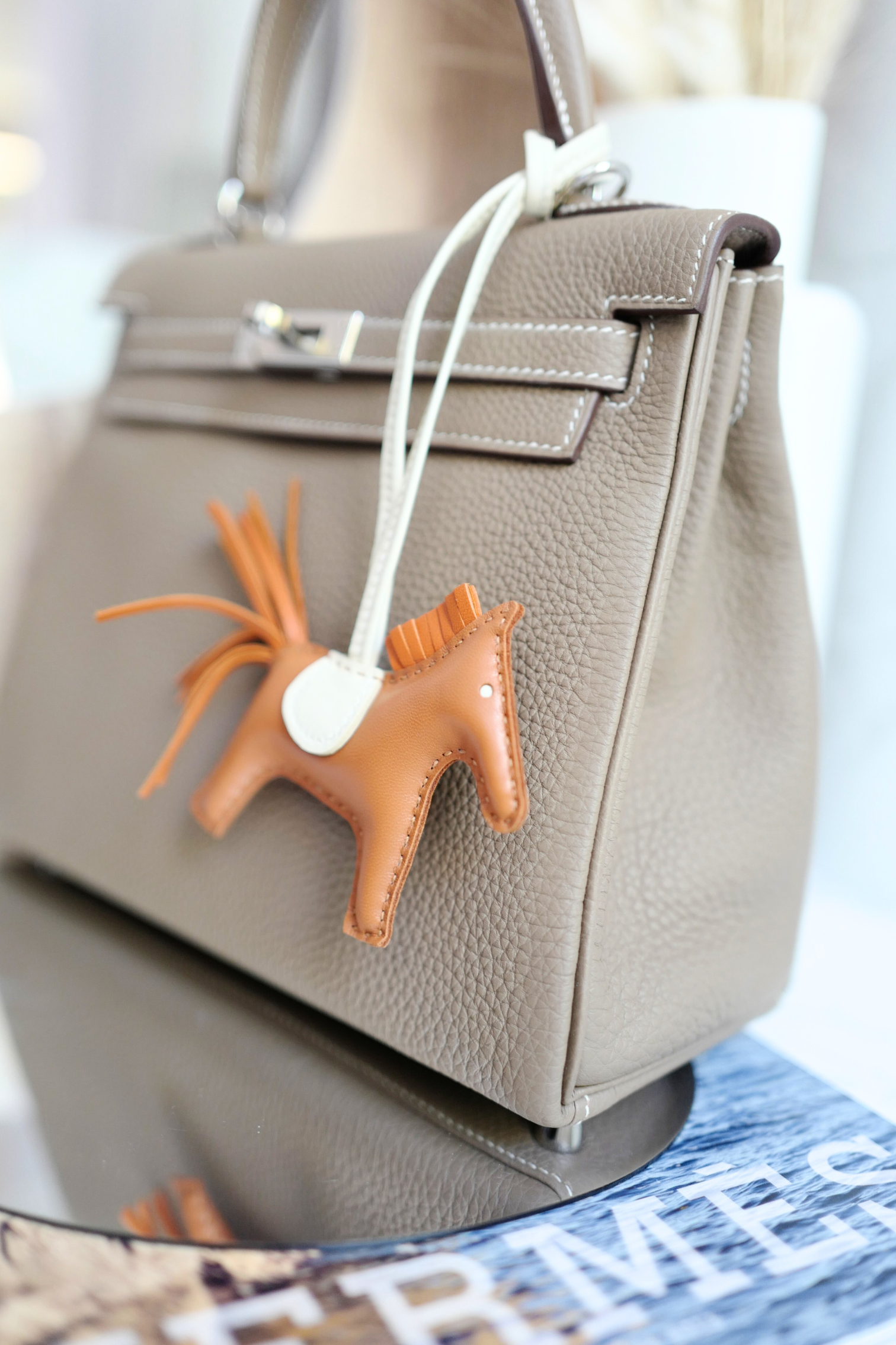 BNIB Hermes Rodeo PM Agneau Gold/Pain D'epice/Craie