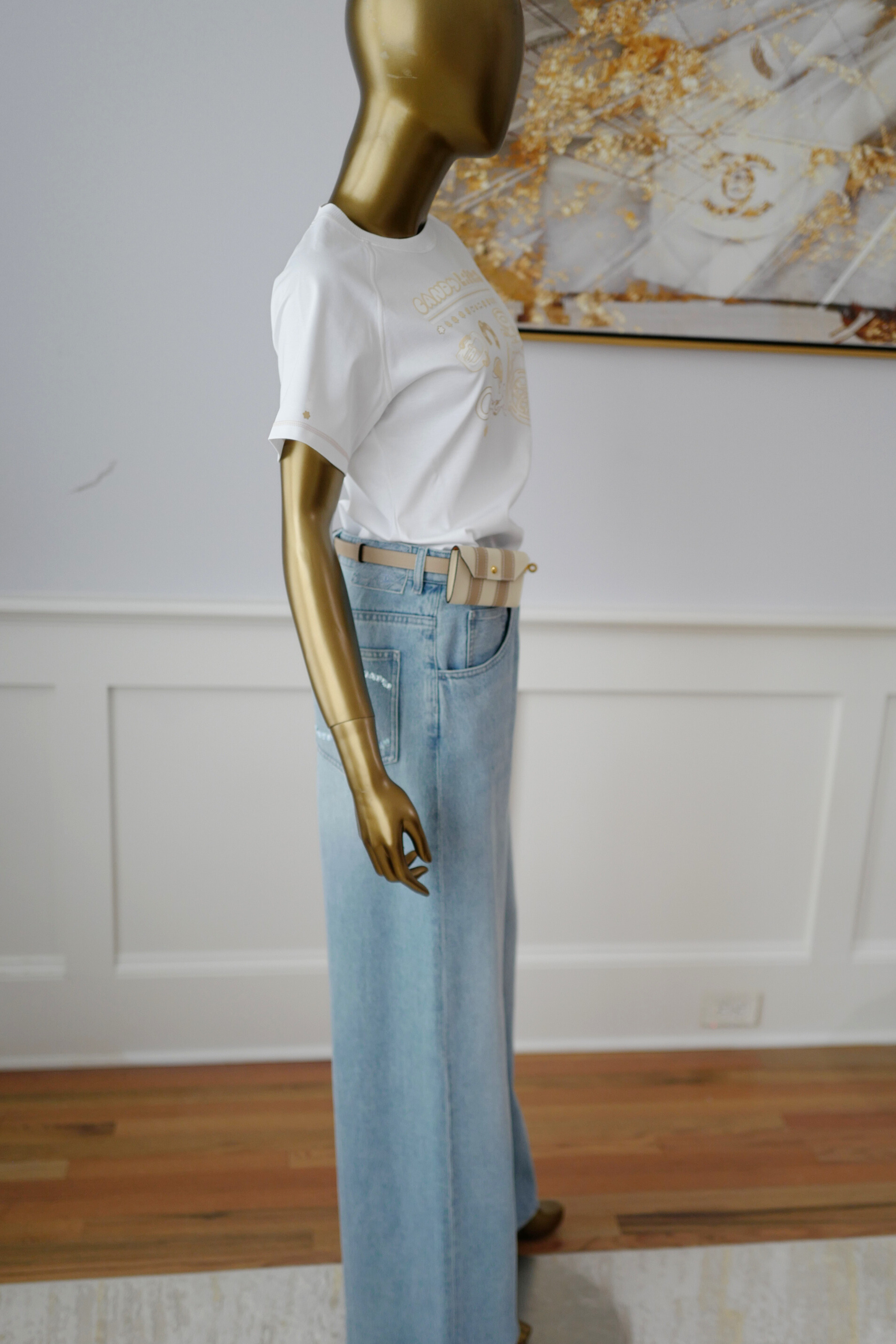 NEW Hermès Candy Libris Print T-Shirt White Cotton Size 38