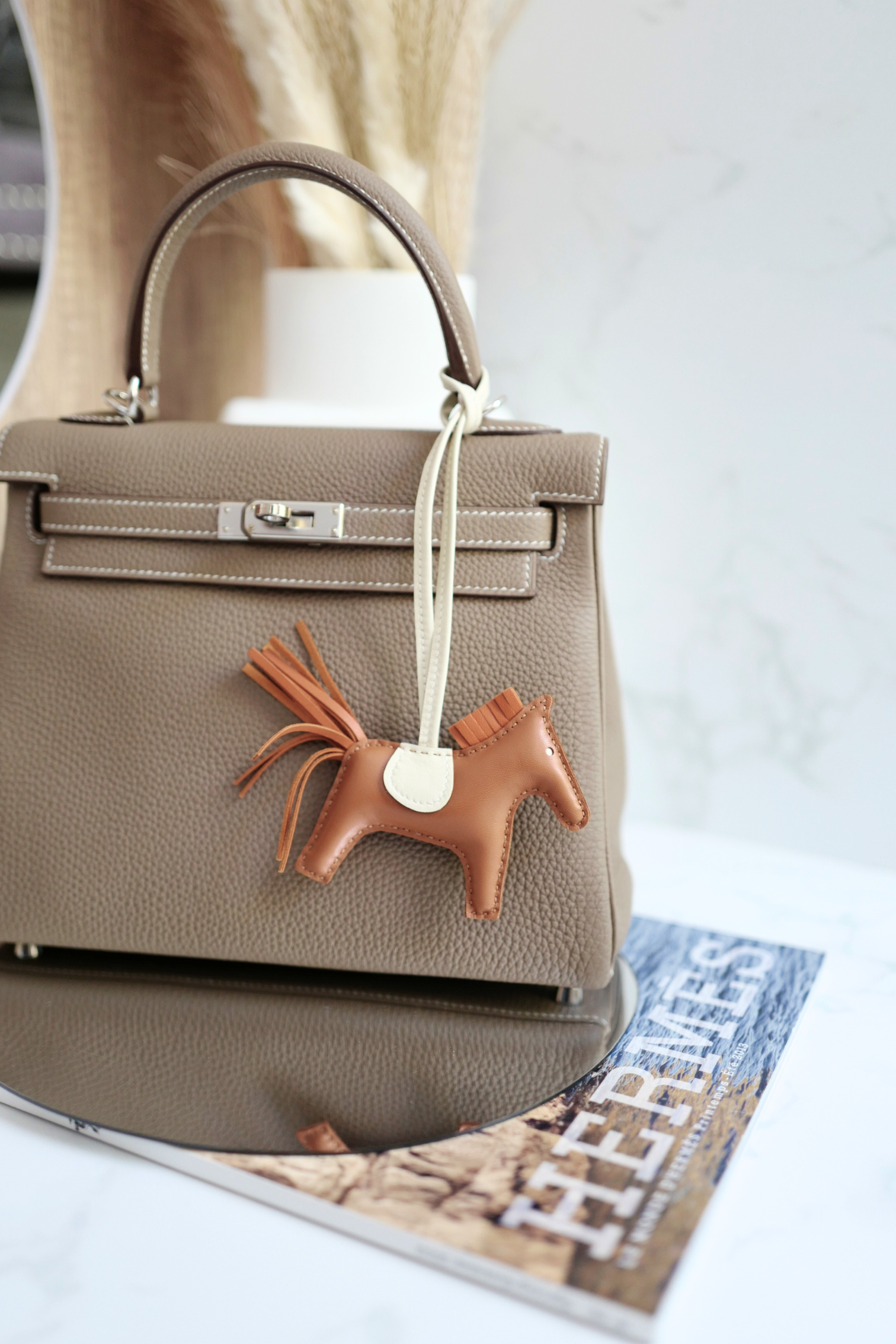 BNIB Hermes Rodeo PM Agneau Gold/Pain D'epice/Craie