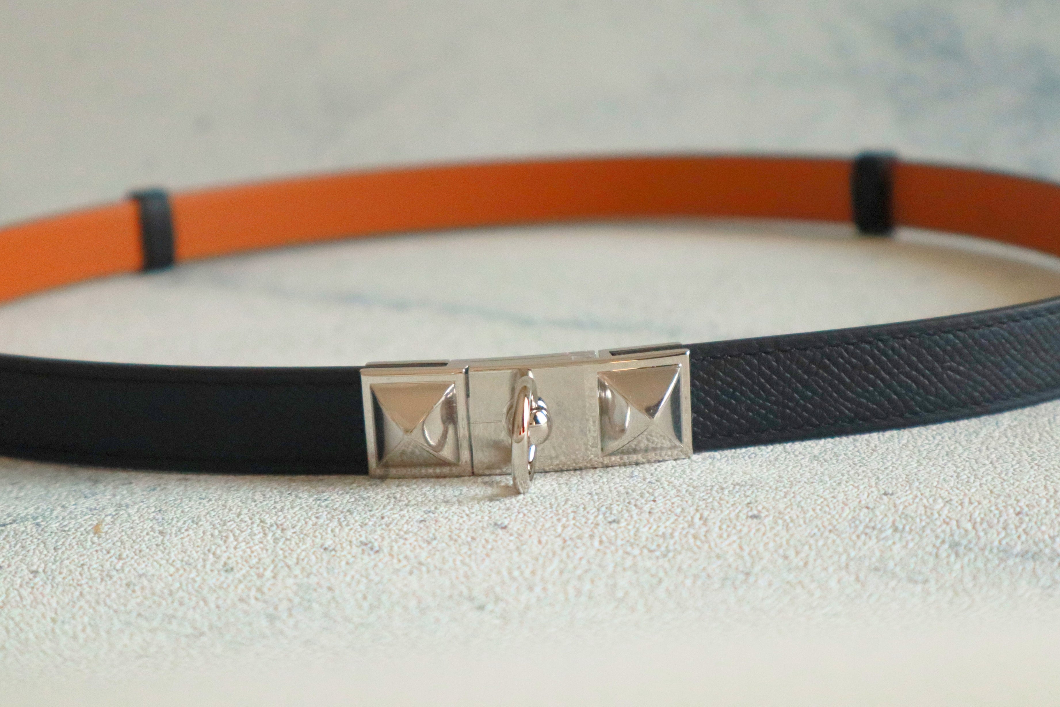 BNIB Hermes Rivale 18 Belt Epsom in Noir Palladium Hardware 2026