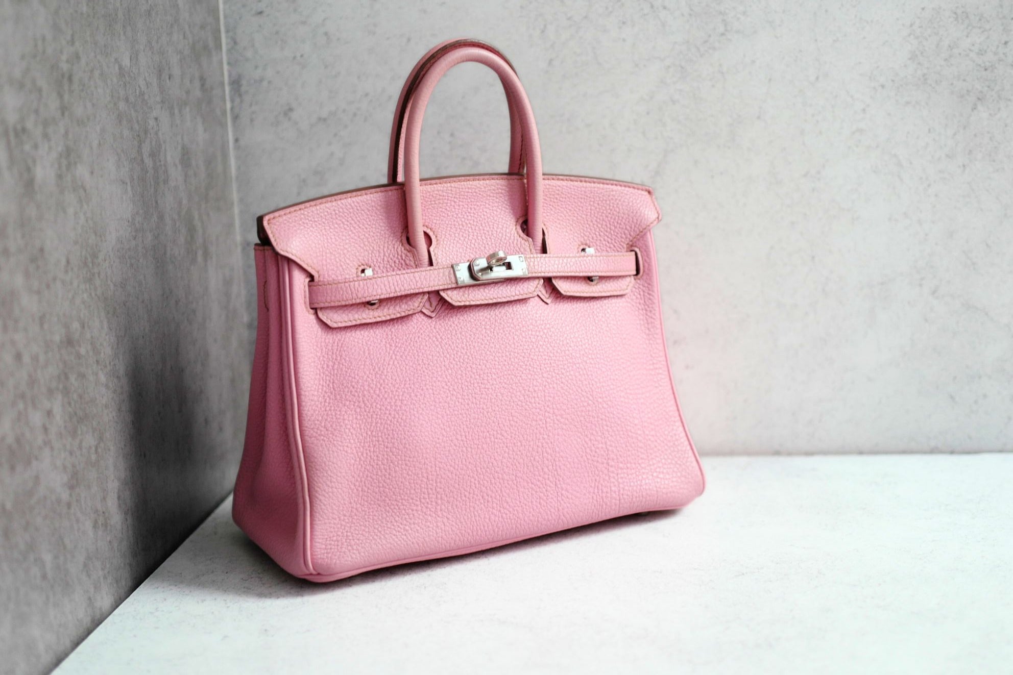 Hermès Birkin 25 5P Bubblegum Pink Togo Leather Palladium Hardware N Stamp