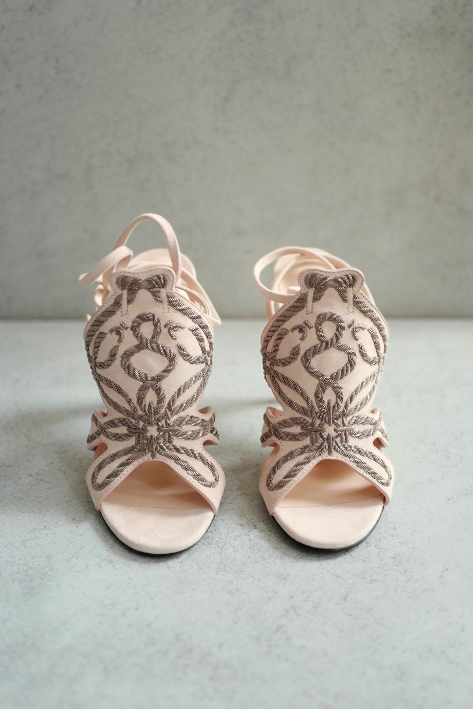 BNIB Hermes Mythic 105 Sandal Rose Palomino Suede High Heels Size 38