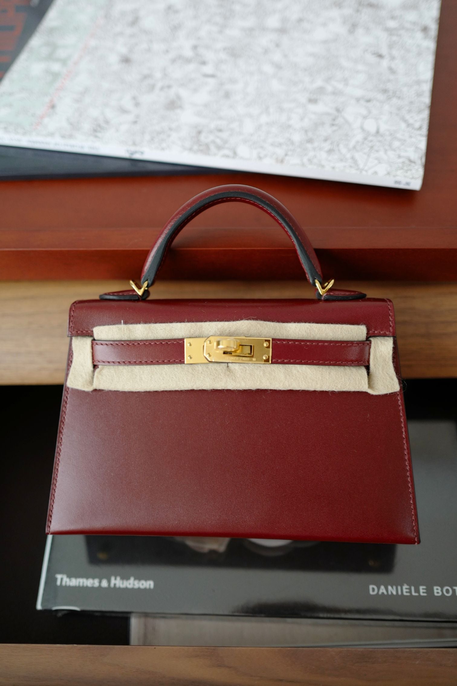 BNIB Hermès Mini Kelly 20 Rouge H Box Calf Leather Gold Hardware K Stamp 2025