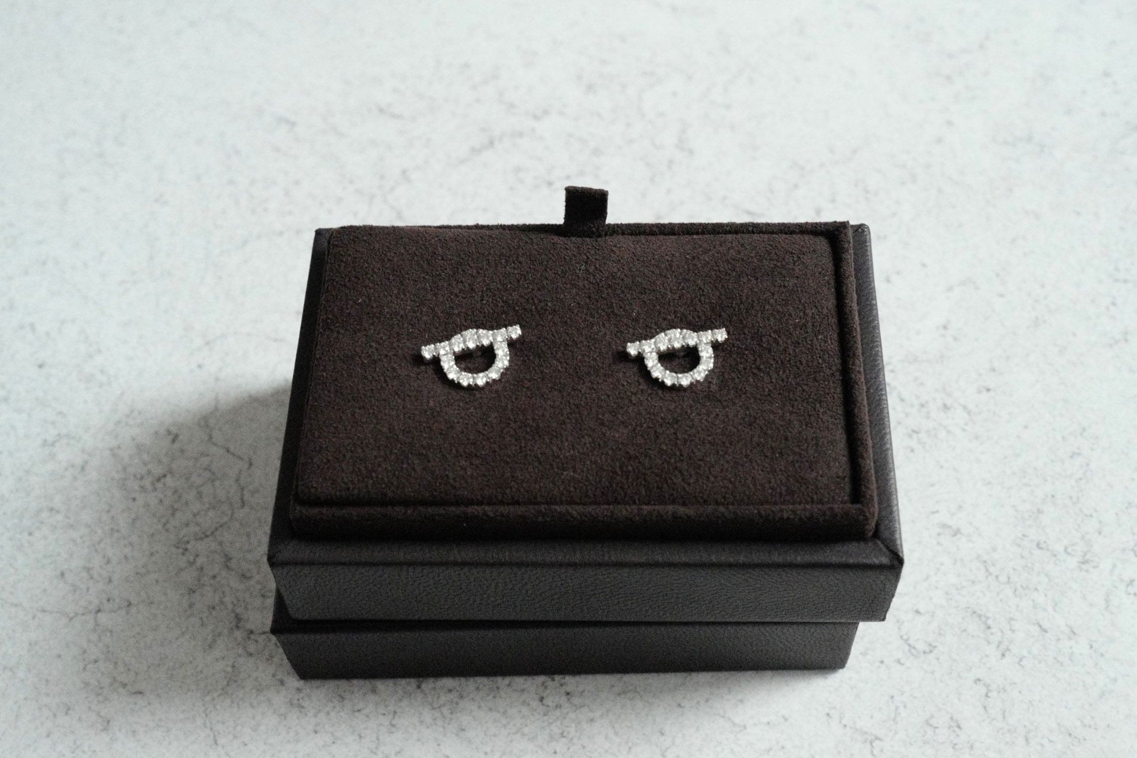 Hermès Finesse Earrings 18K White Gold 34 Diamonds